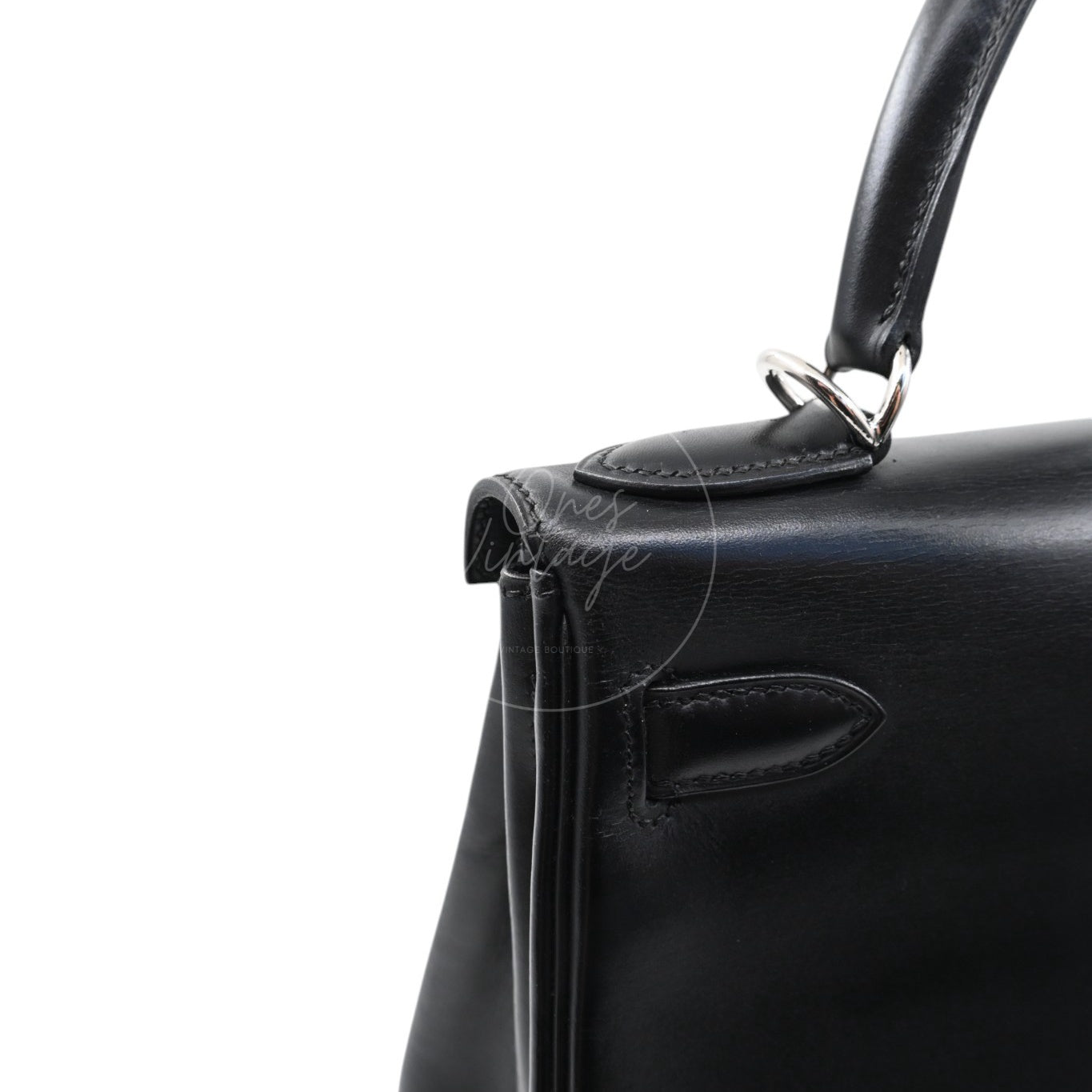 Hermes Kelly 28 Handbag PHW Black Square D
