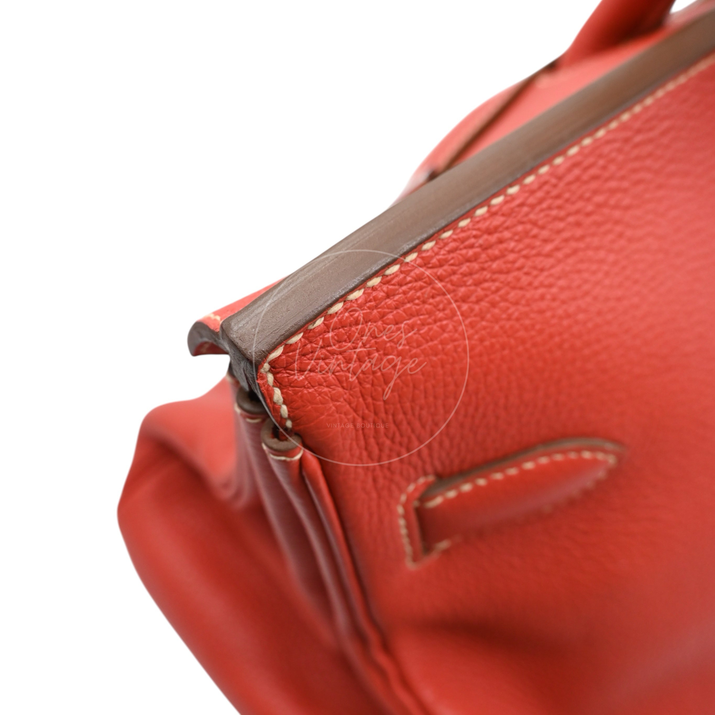 [Pre-owned] Hermes Birkin Shoulder PHW Sanguine Stamp Square O