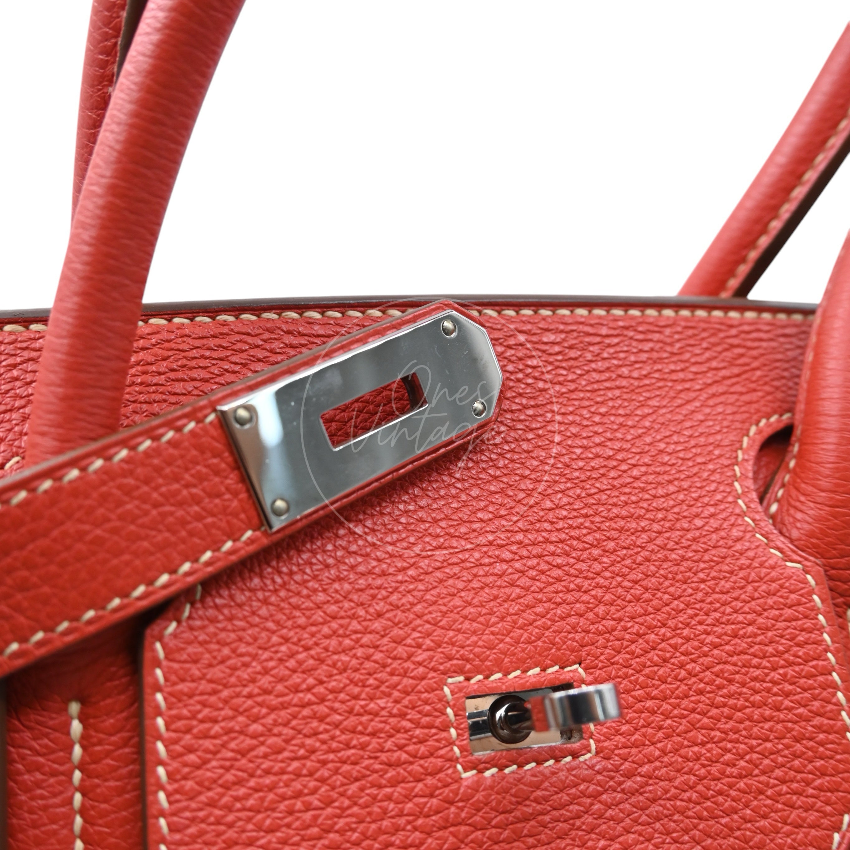 [Pre-owned] Hermes Birkin Shoulder PHW Sanguine Stamp Square O