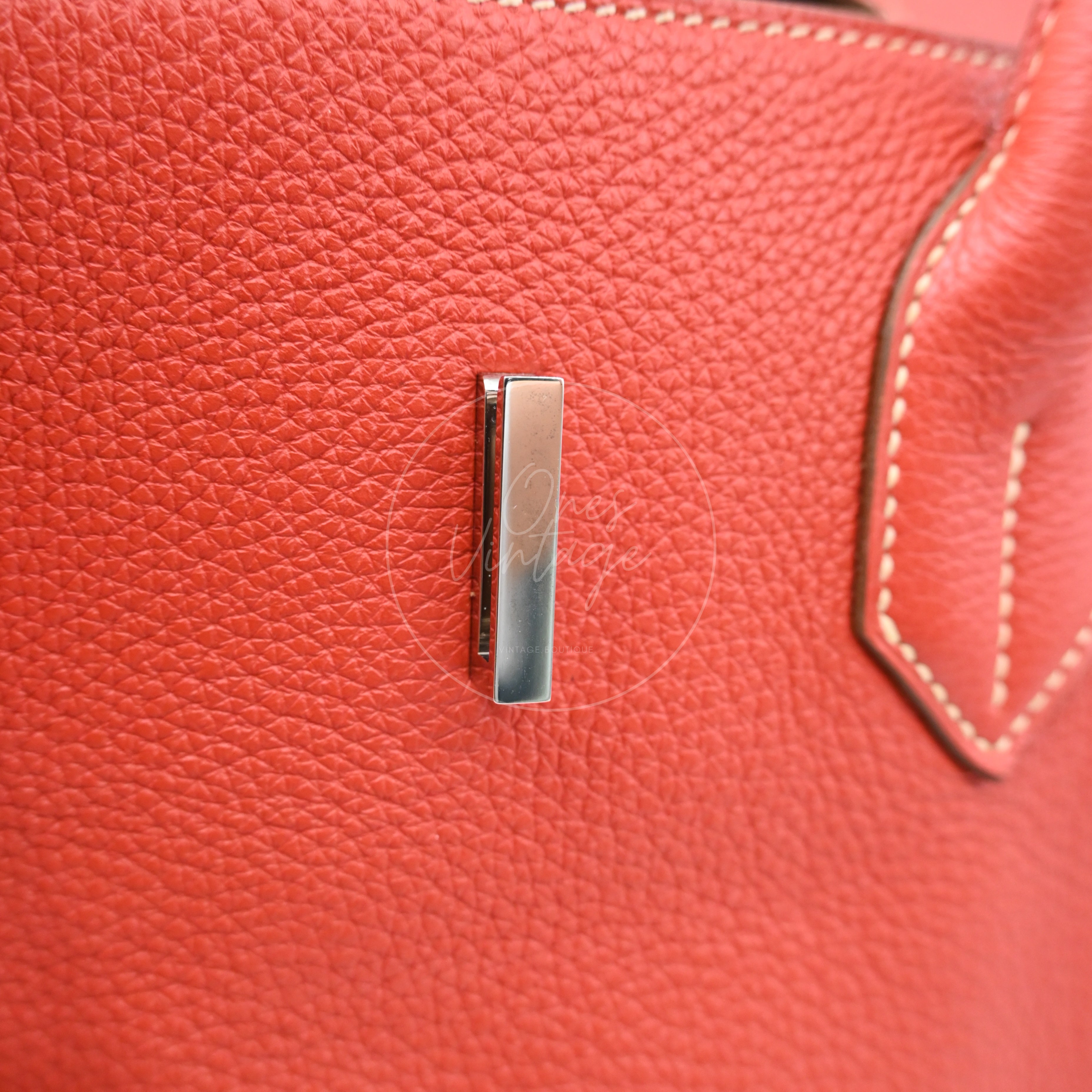 [Pre-owned] Hermes Birkin Shoulder PHW Sanguine Stamp Square O