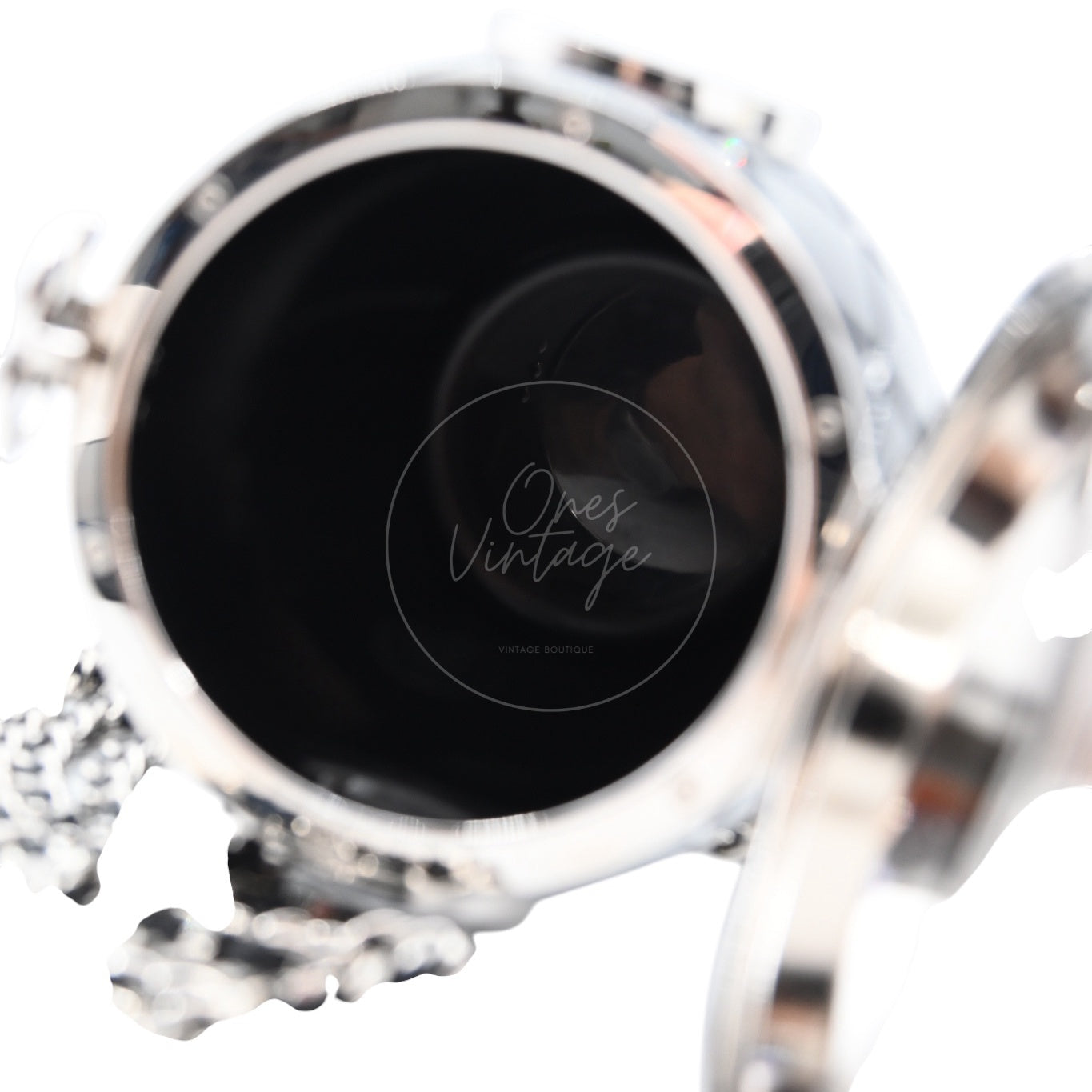 [Pre-owned] Chanel Plexiglass Crystal Rocket Ship Black Evening Bag