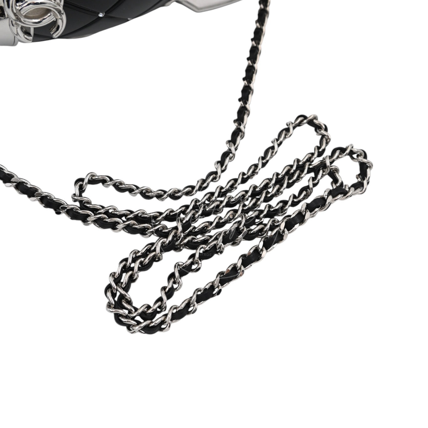 [Pre-owned] Chanel Plexiglass Crystal Rocket Ship Black Evening Bag