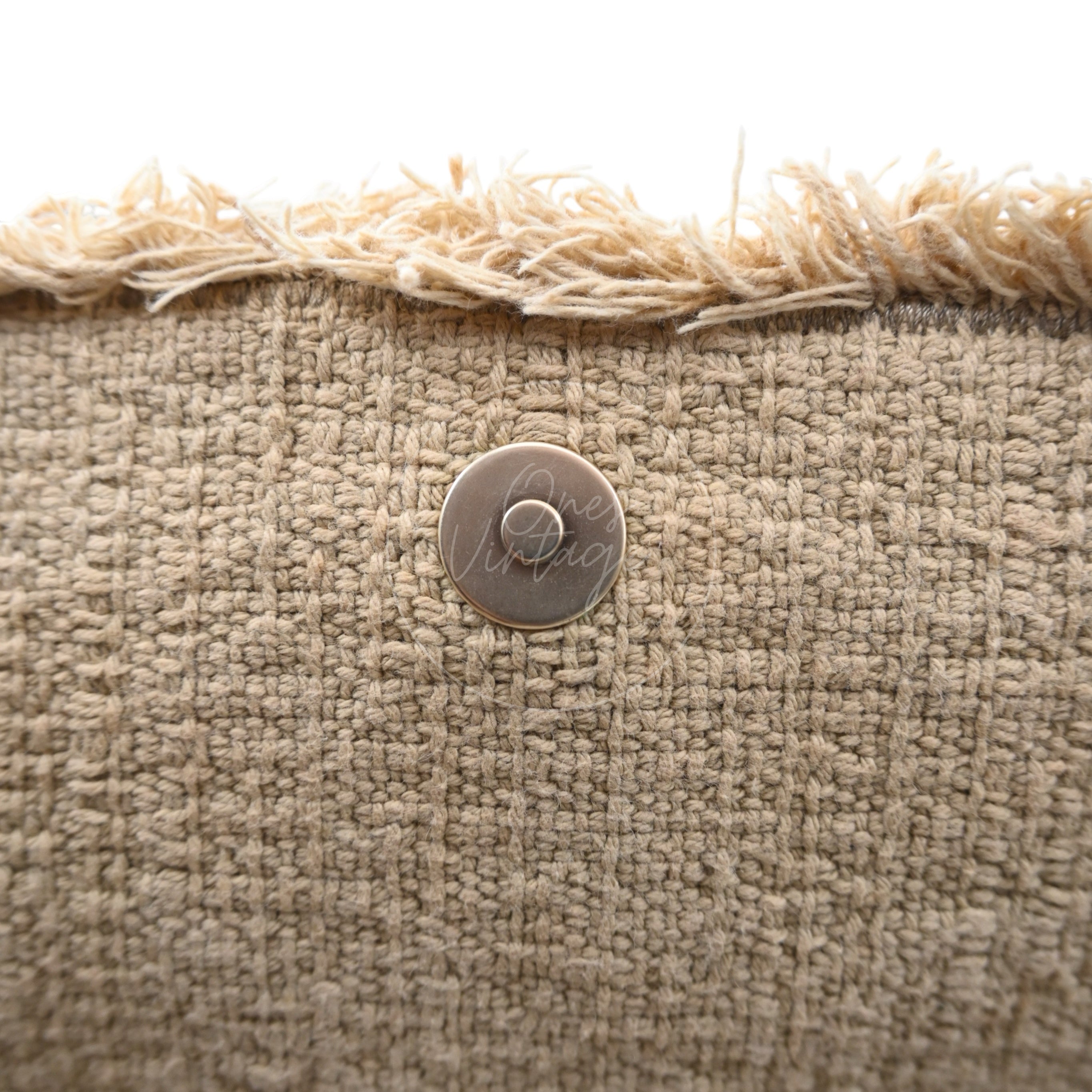 [Pre-owned] Chanel Maxi Beige Tweed Flap Bag