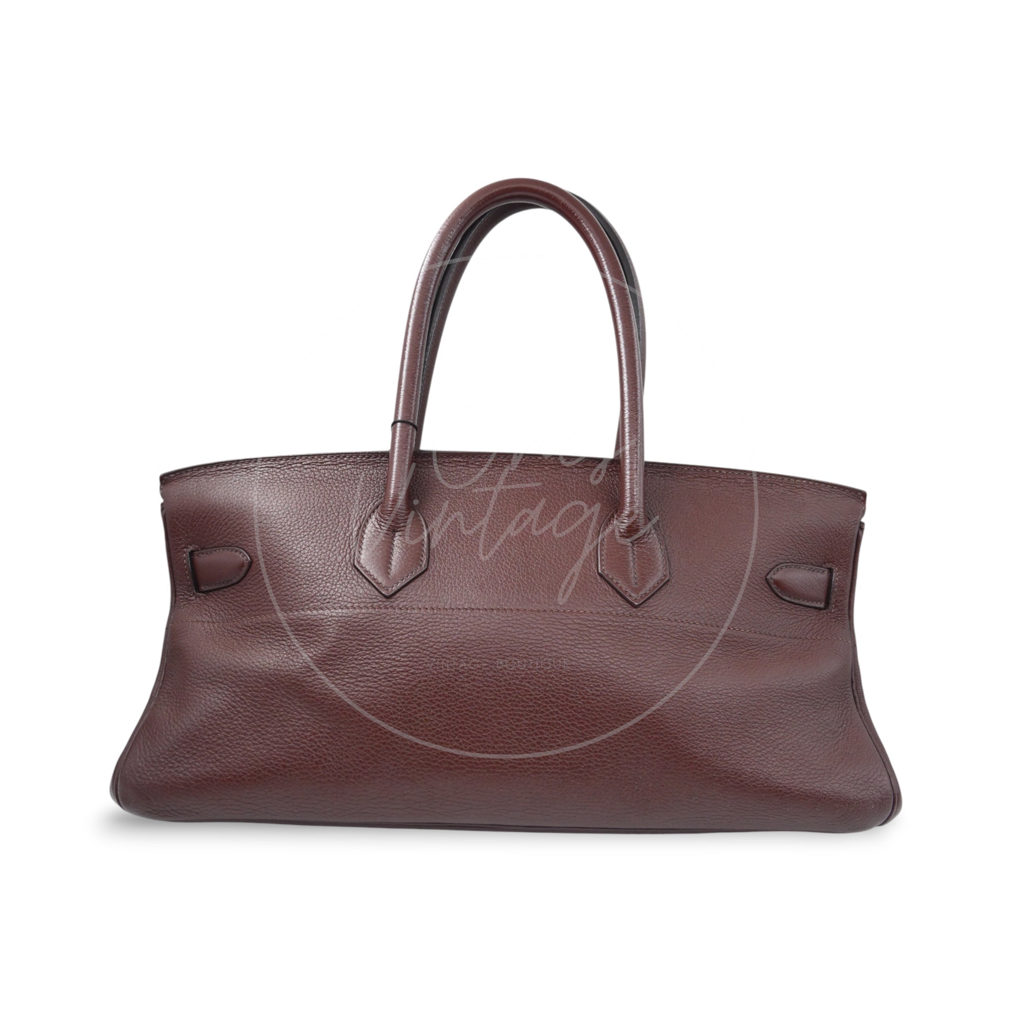 [Pre-owned] Hermes Birkin Shoulder Chocolate Brown GHW Stamp Square H