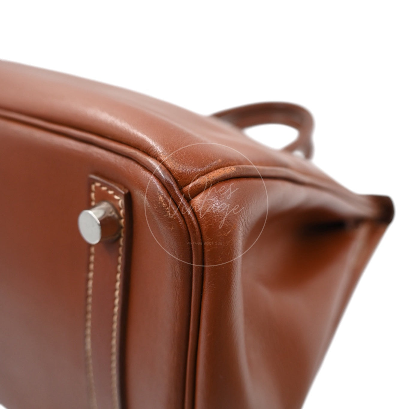 [Pre-owned] Hermes Birkin 30 Gold Fauve Barenia PHW Stamp Square G
