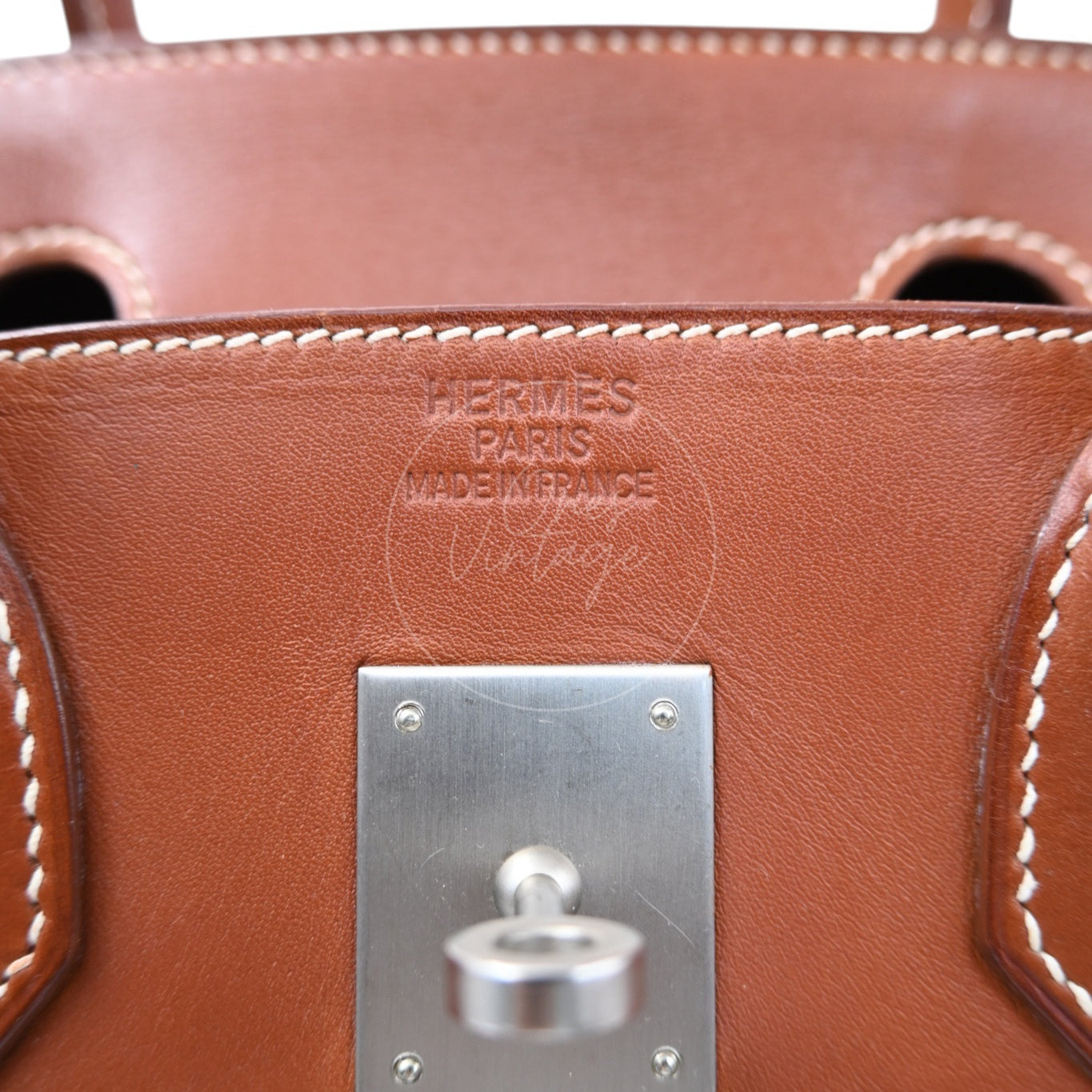 [Pre-owned] Hermes Birkin 30 Gold Fauve Barenia PHW Stamp Square G