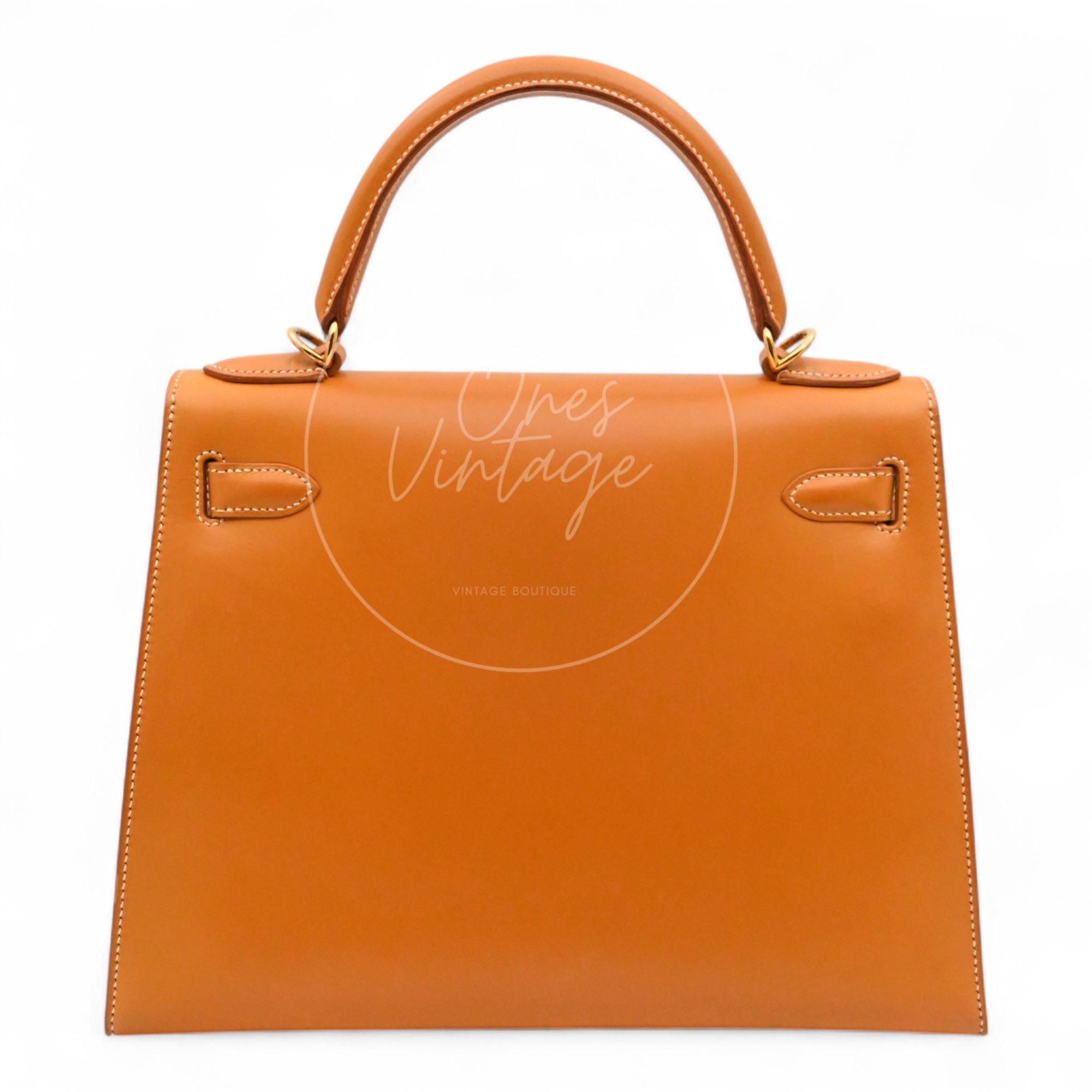 [Pre-owned] Hermes Kelly 28 Natural Sable Chamonix GHW Stamp Square G