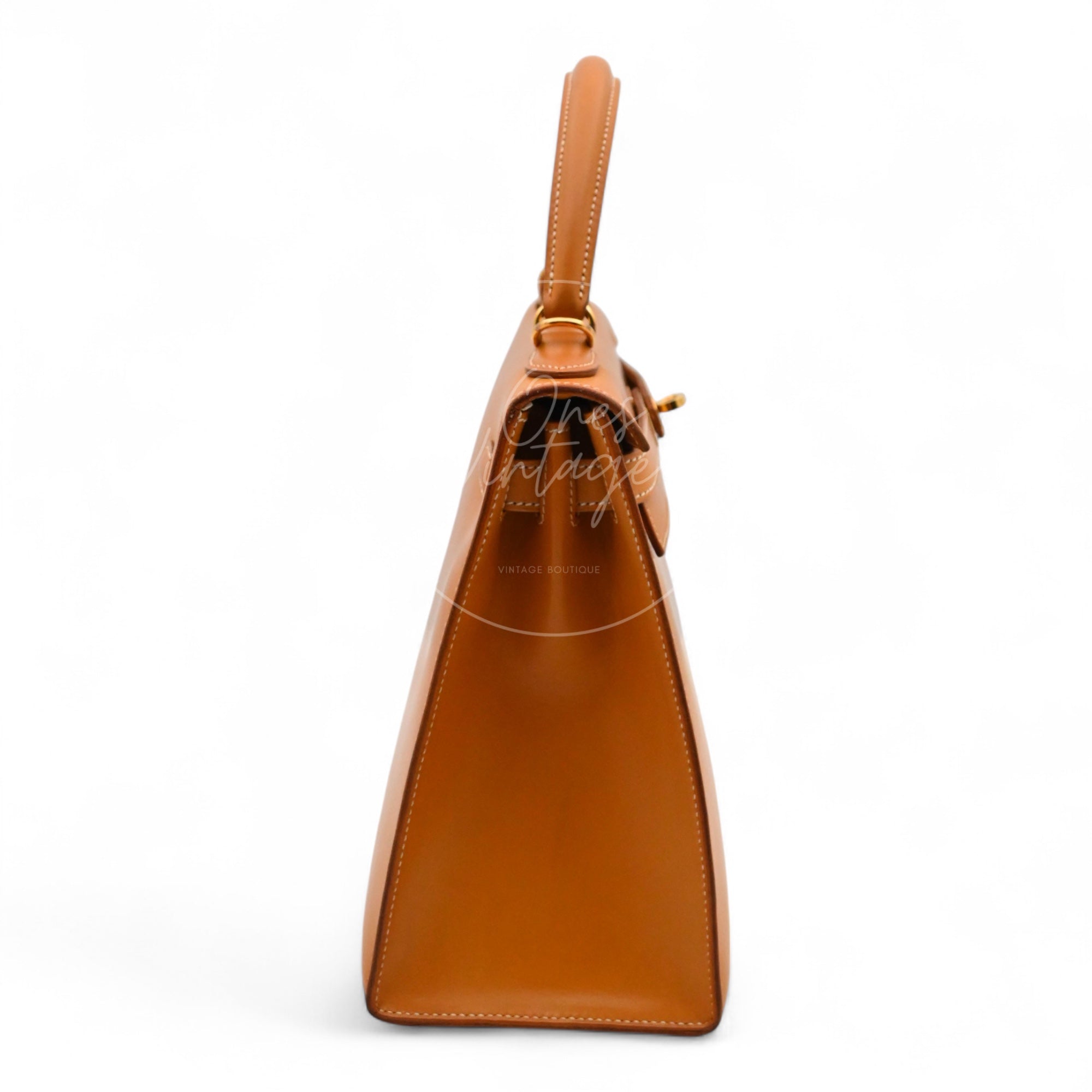[Pre-owned] Hermes Kelly 28 Natural Sable Chamonix GHW Stamp Square G