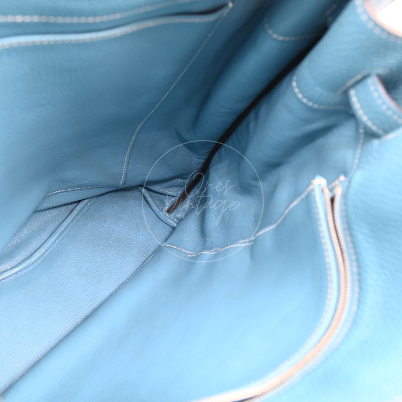 [Pre-Owned] Hermes So Kelly 26 TC Denim Blue Stamp Square O