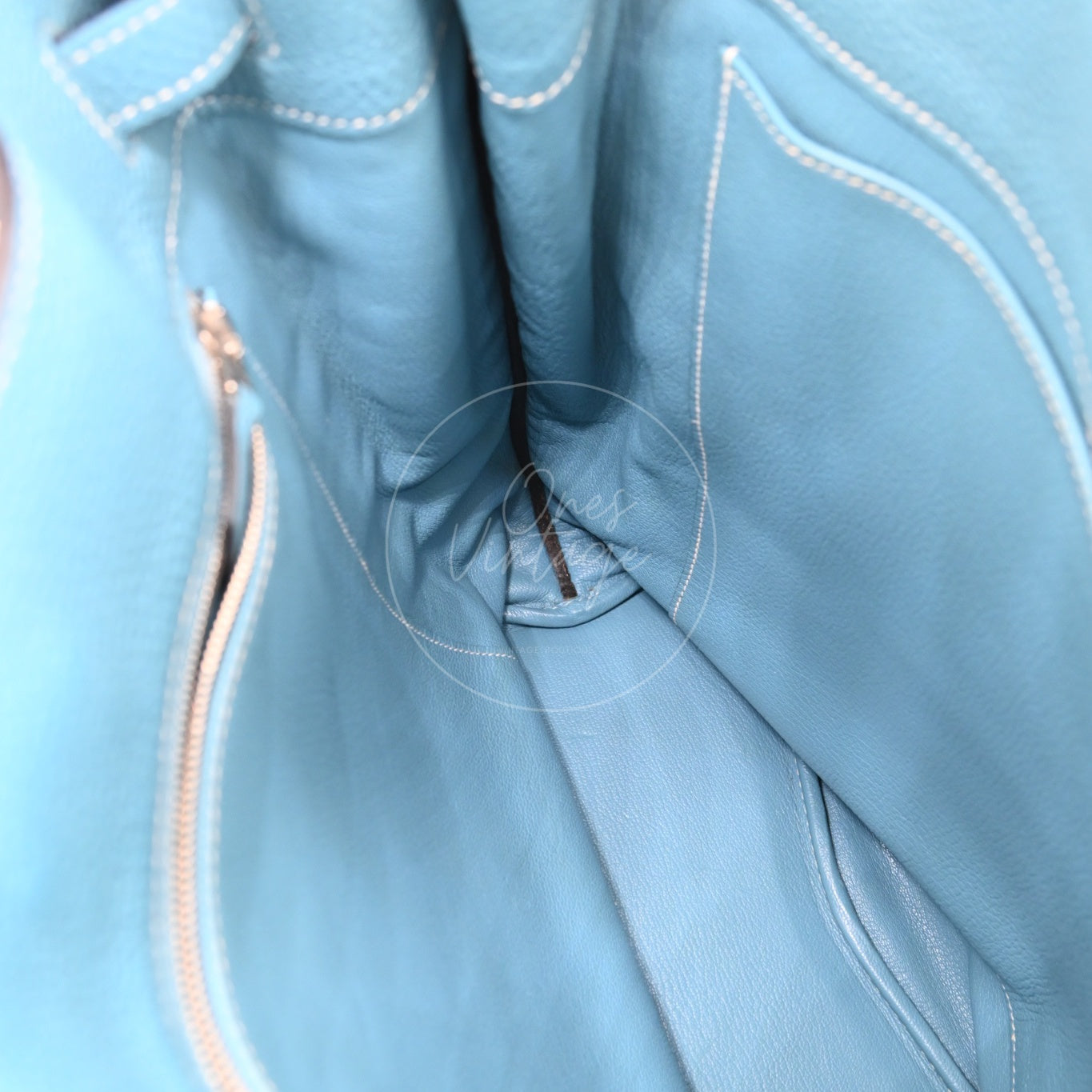 [Pre-Owned] Hermes So Kelly 26 TC Denim Blue Stamp Square O