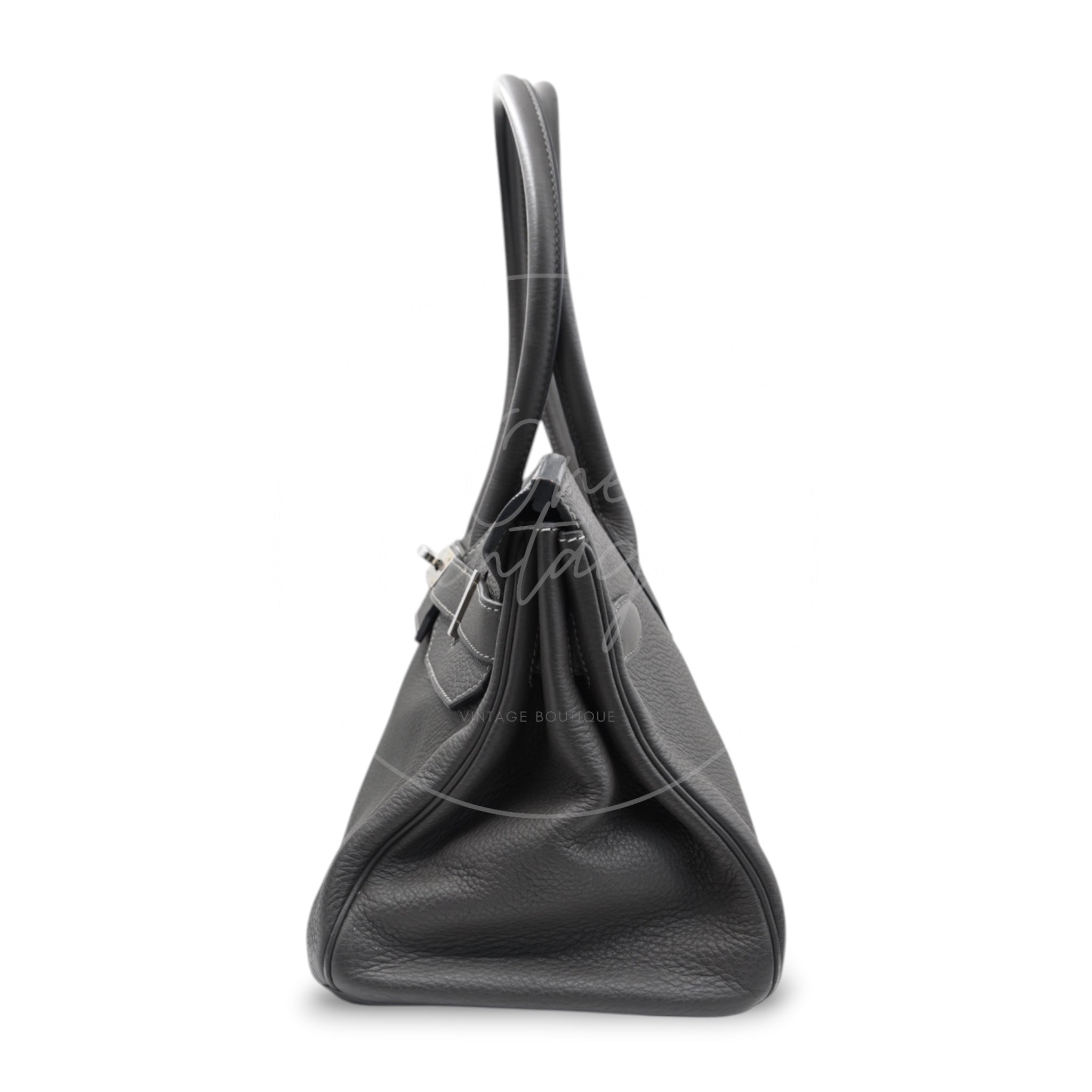 [Pre-owned] Hermes Shoulder Birkin Gris Graphite Stamp Square M