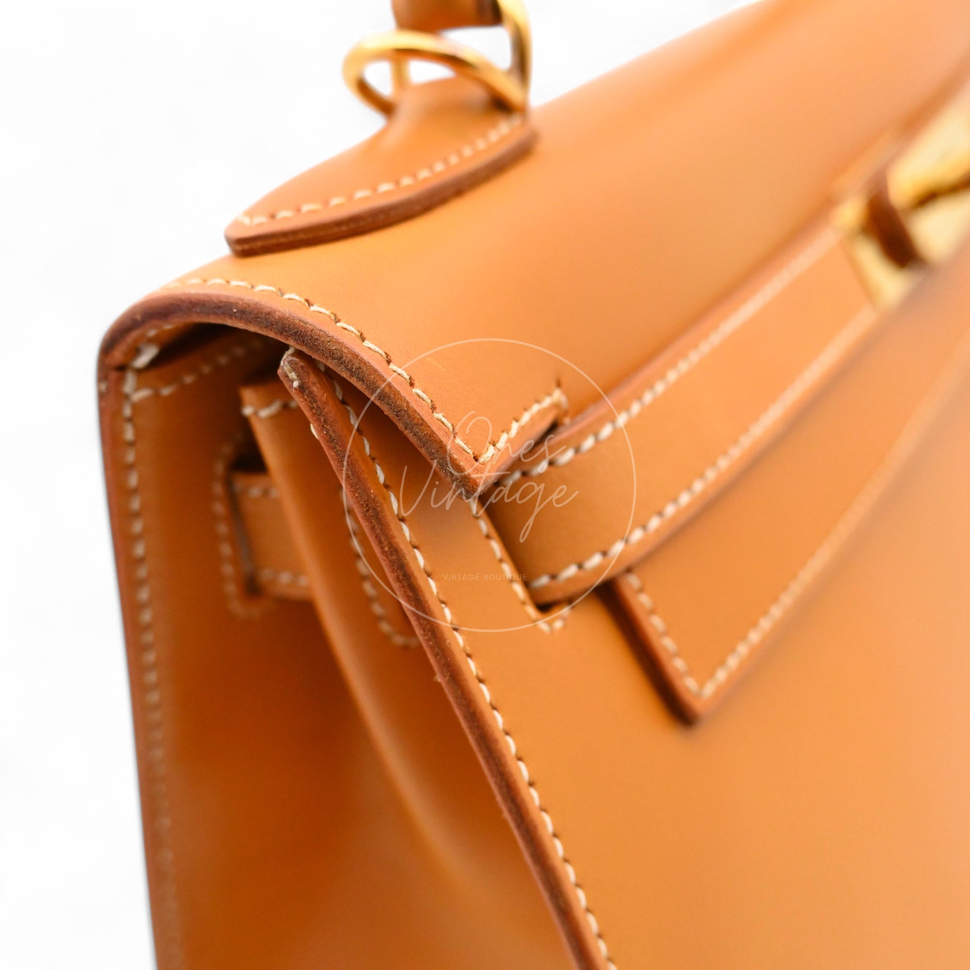 [Pre-owned] Hermes Kelly 28 Natural Sable Chamonix GHW Stamp Square G
