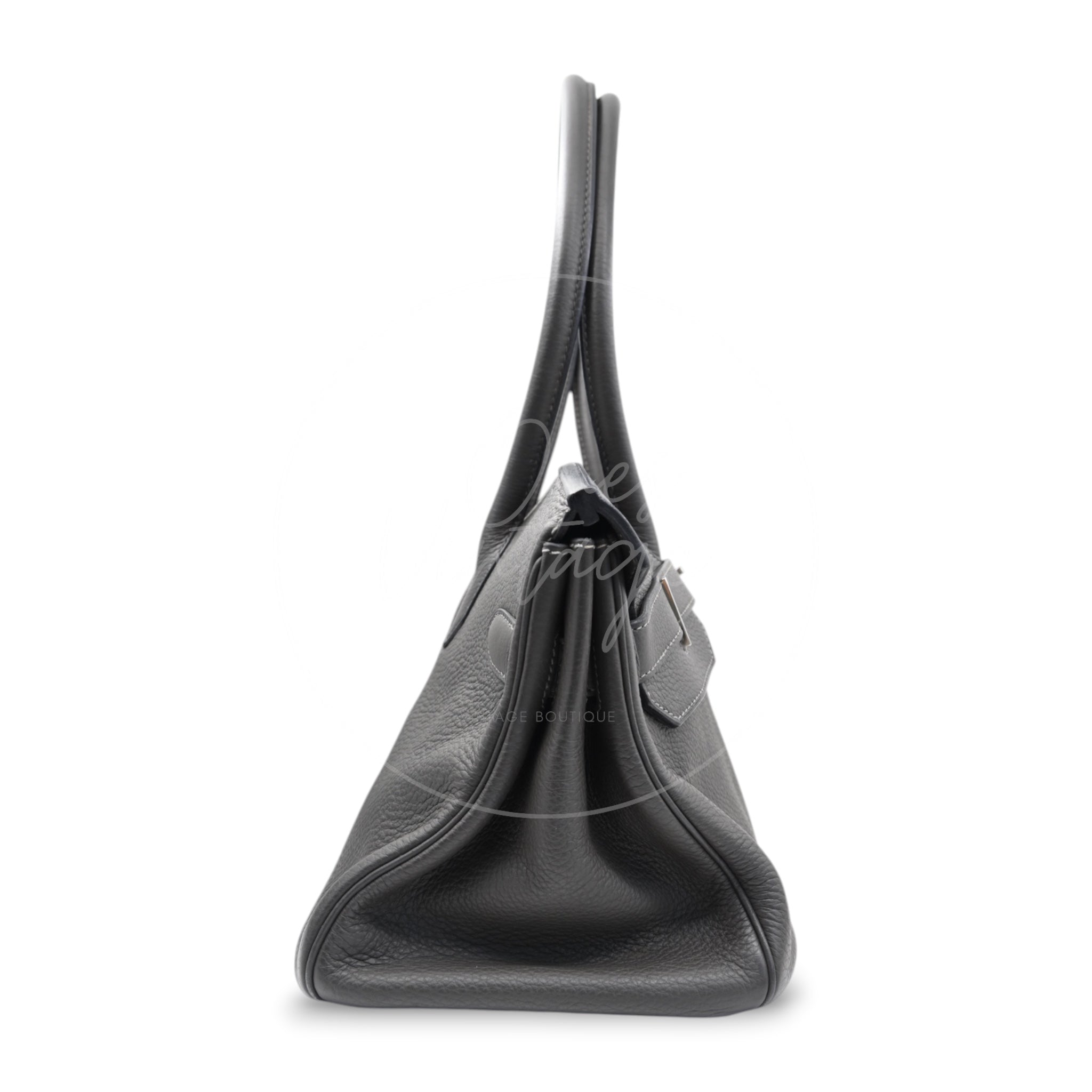 [Pre-owned] Hermes Shoulder Birkin Gris Graphite Stamp Square M