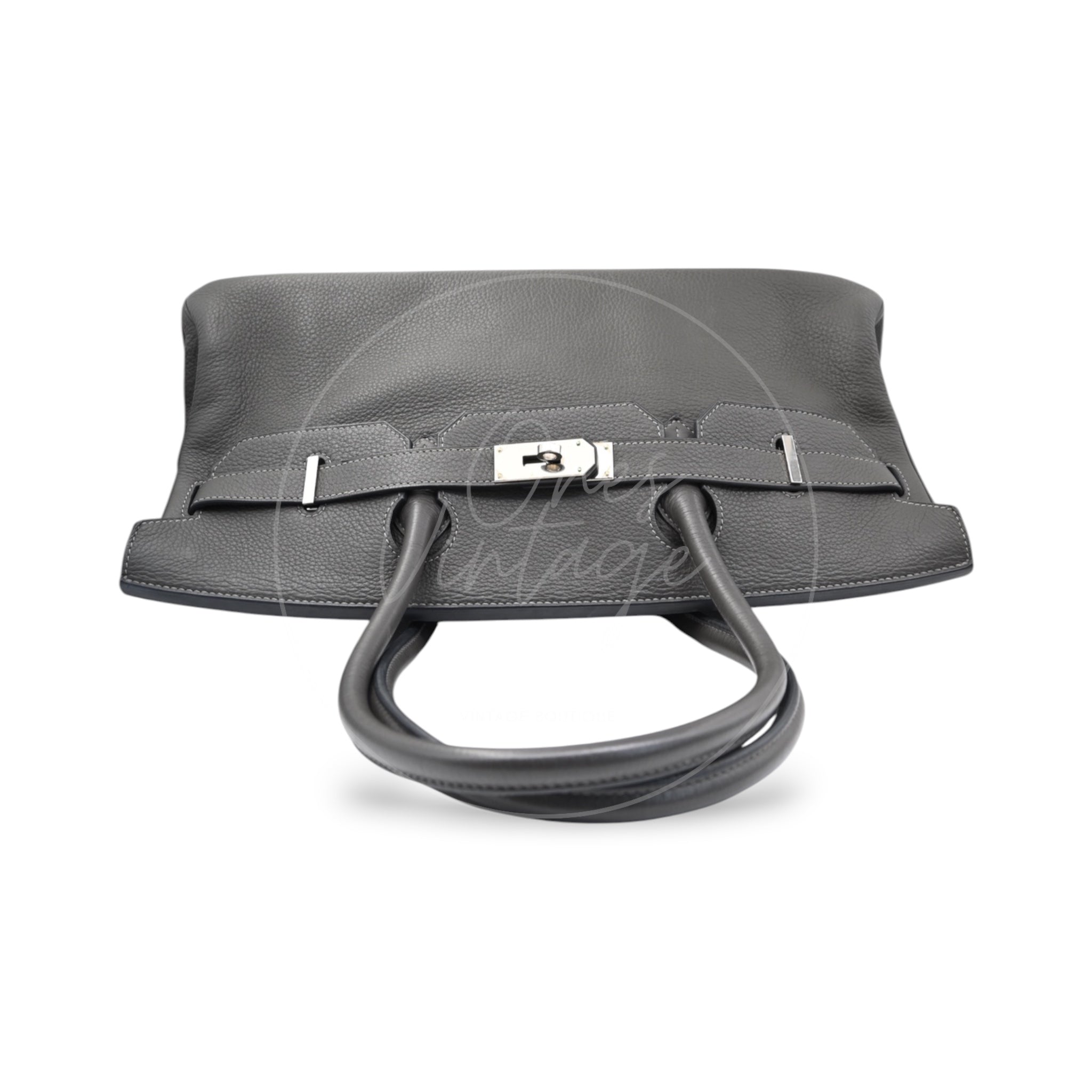 [Pre-owned] Hermes Shoulder Birkin Gris Graphite Stamp Square M