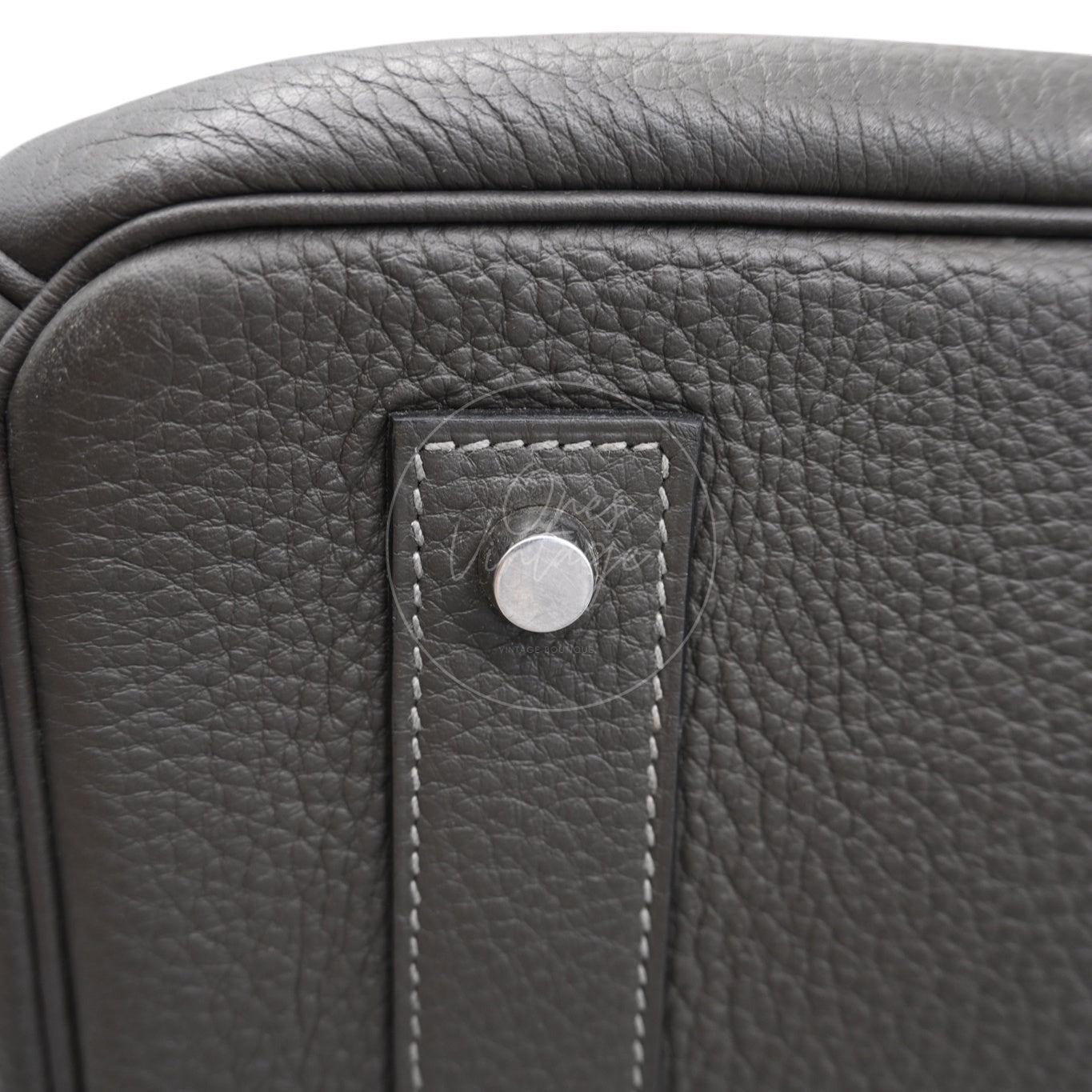 [Pre-owned] Hermes Shoulder Birkin Gris Graphite Stamp Square M