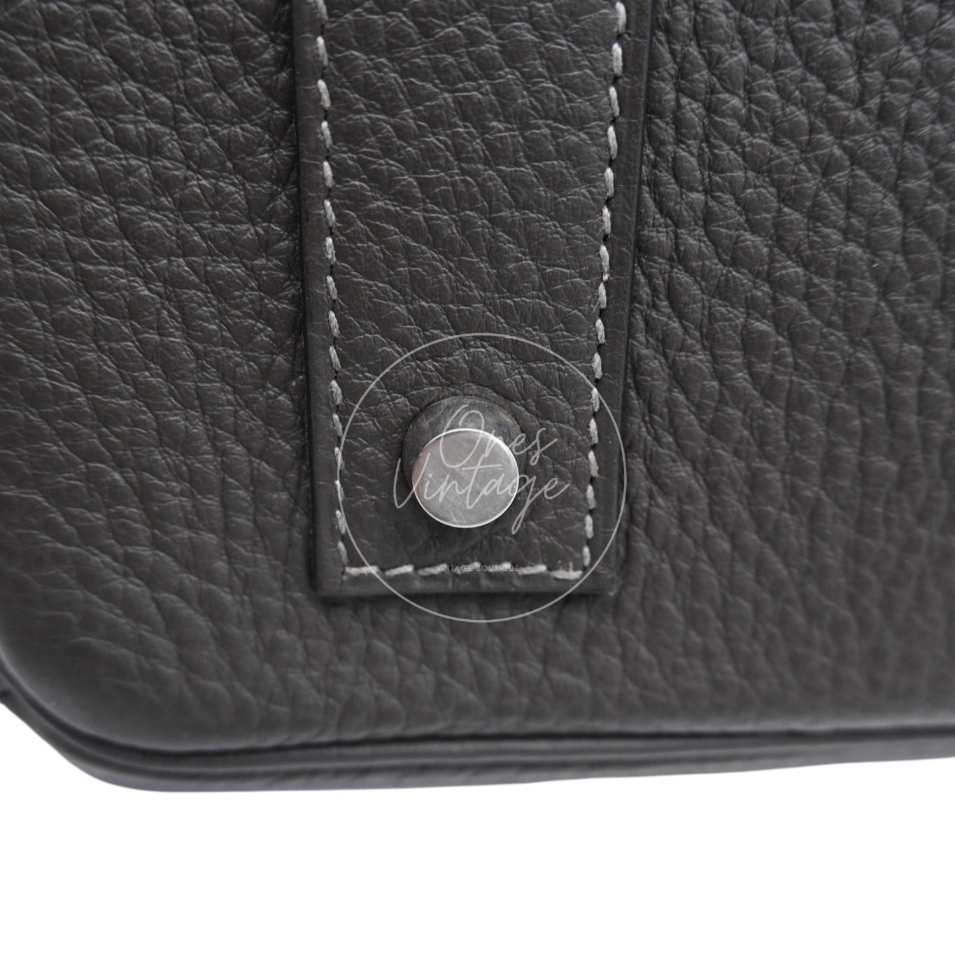 [Pre-owned] Hermes Shoulder Birkin Gris Graphite Stamp Square M