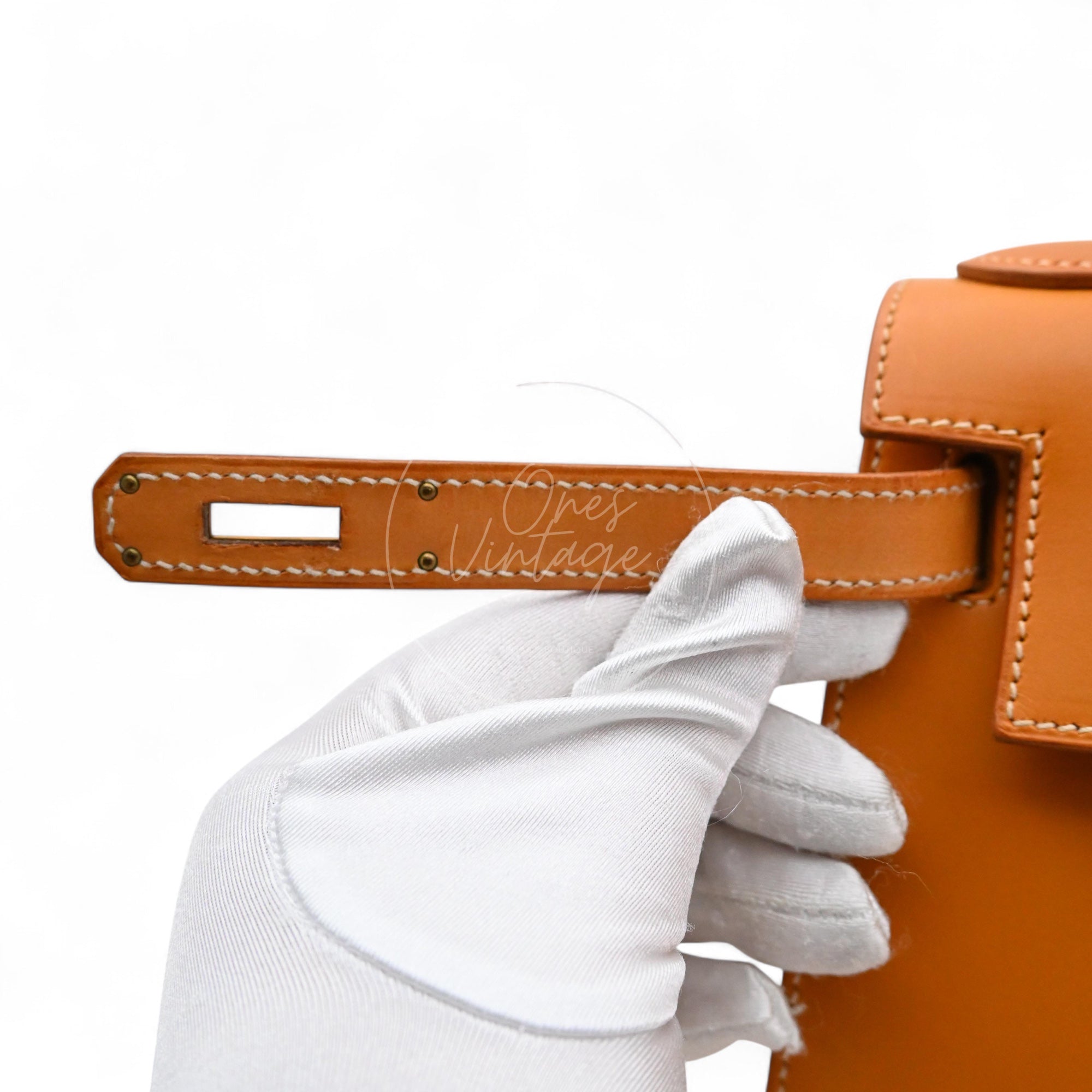 [Pre-owned] Hermes Kelly 28 Natural Sable Chamonix GHW Stamp Square G