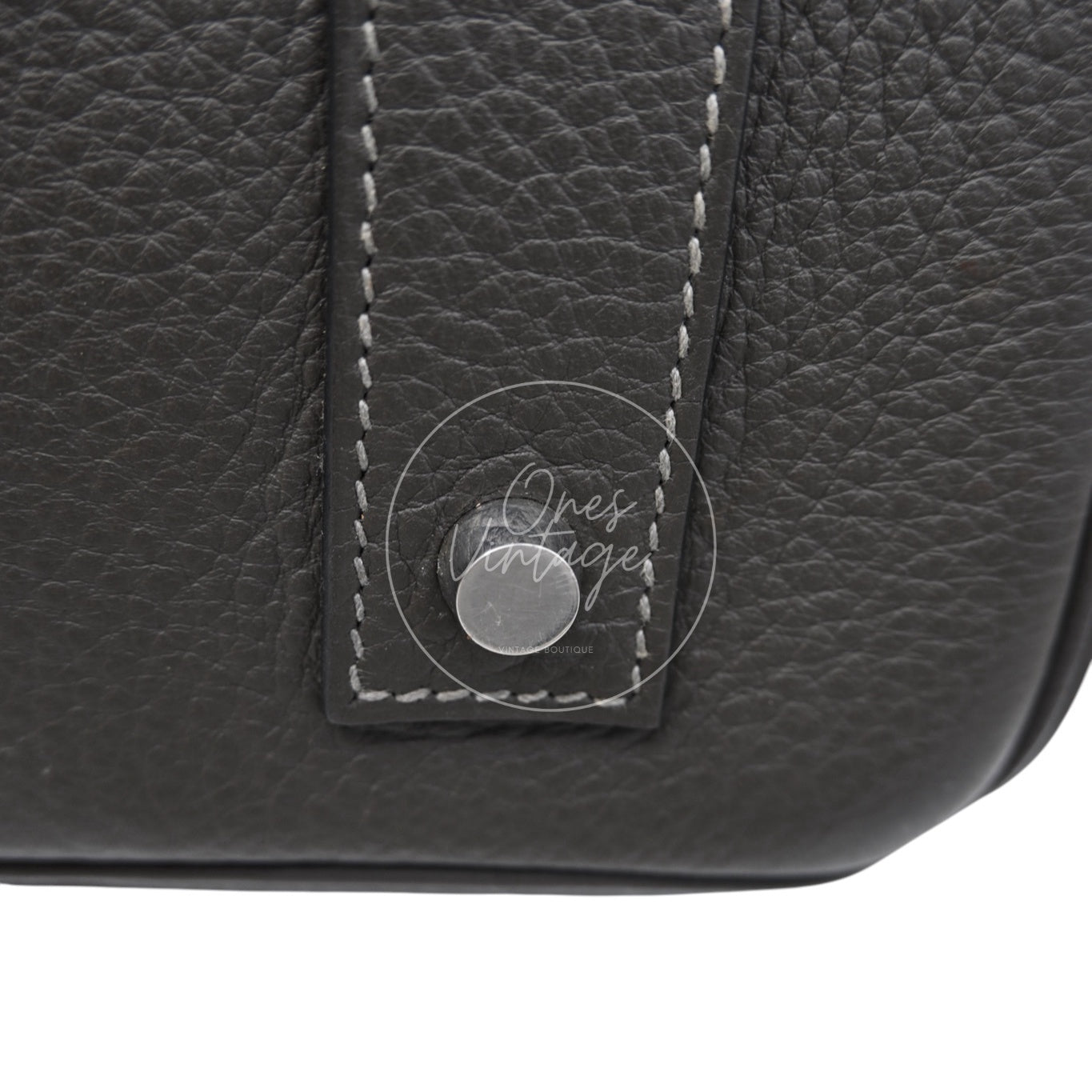 [Pre-owned] Hermes Shoulder Birkin Gris Graphite Stamp Square M