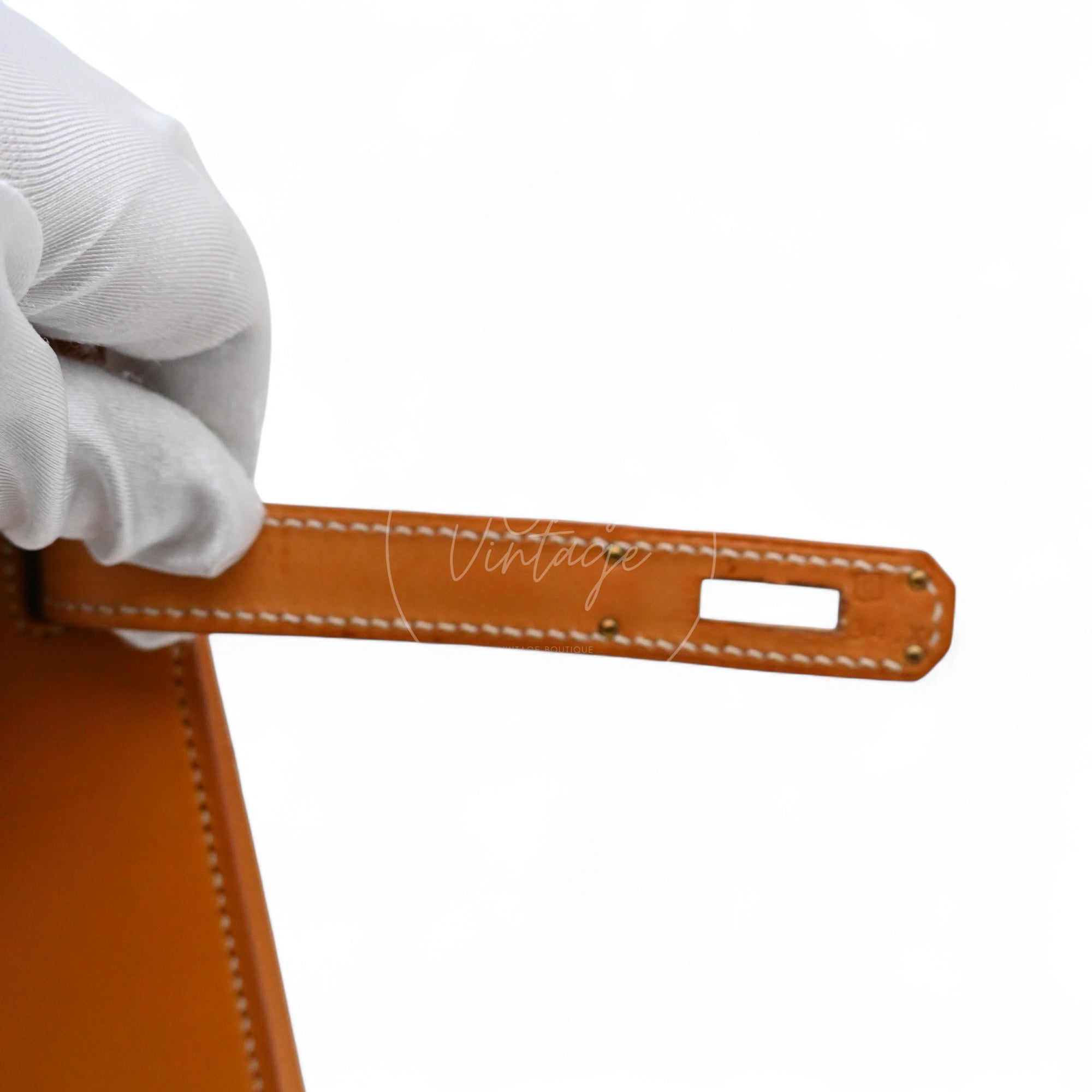 [Pre-owned] Hermes Kelly 28 Natural Sable Chamonix GHW Stamp Square G