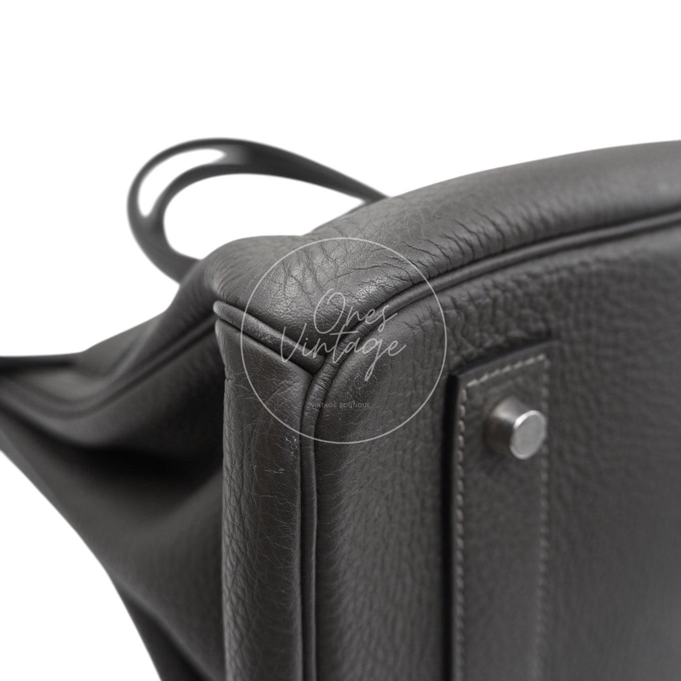 [Pre-owned] Hermes Shoulder Birkin Gris Graphite Stamp Square M