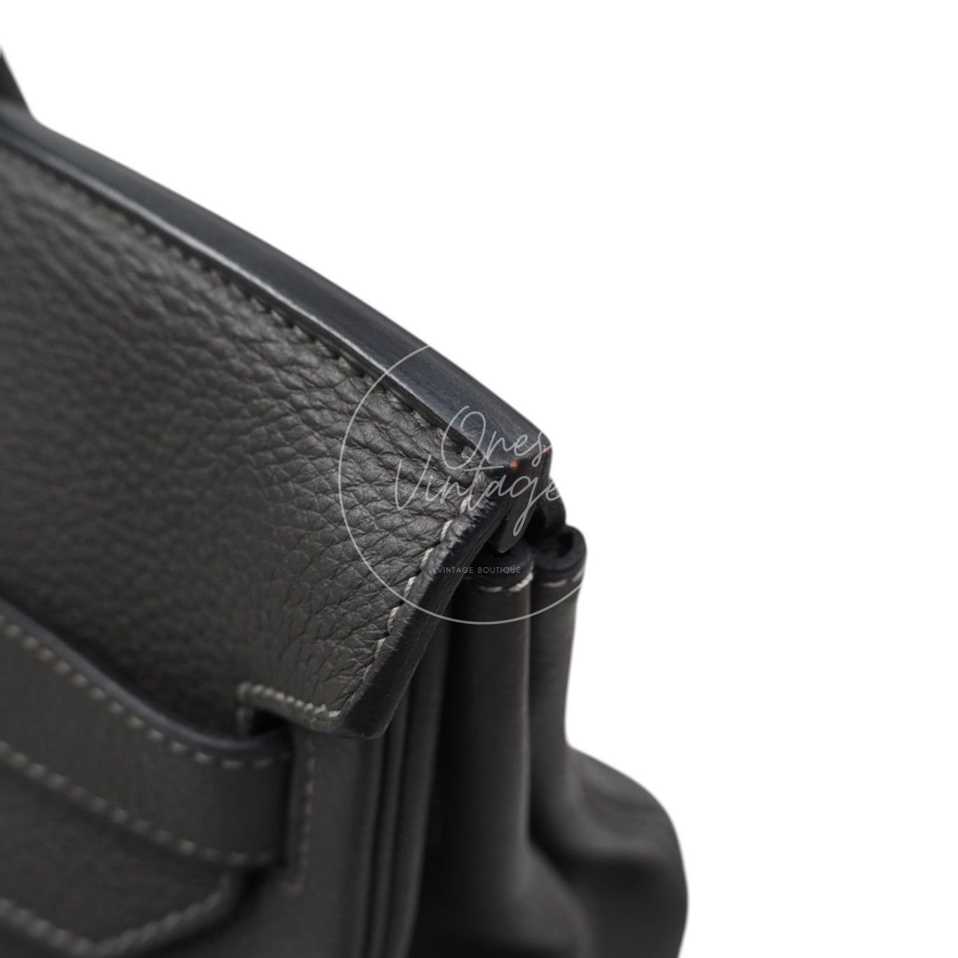 [Pre-owned] Hermes Shoulder Birkin Gris Graphite Stamp Square M