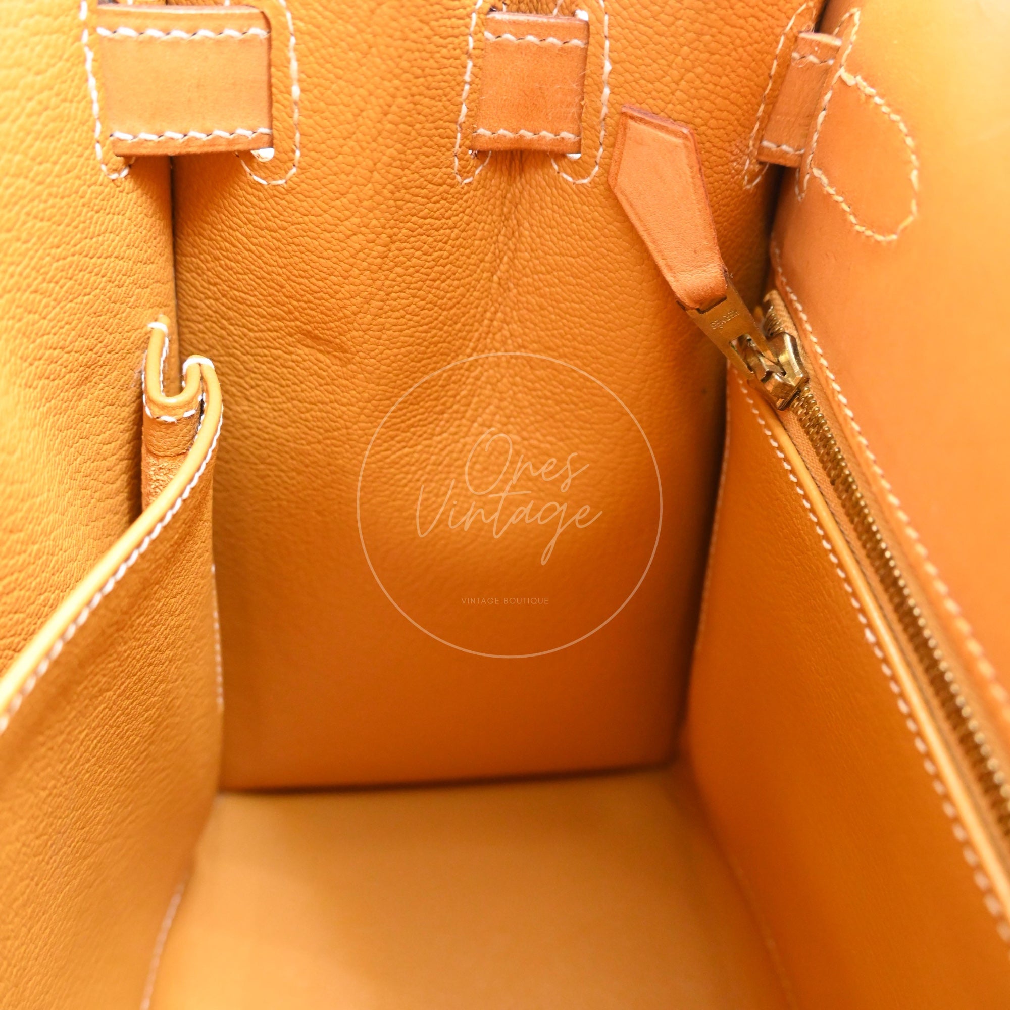 [Pre-owned] Hermes Kelly 28 Natural Sable Chamonix GHW Stamp Square G