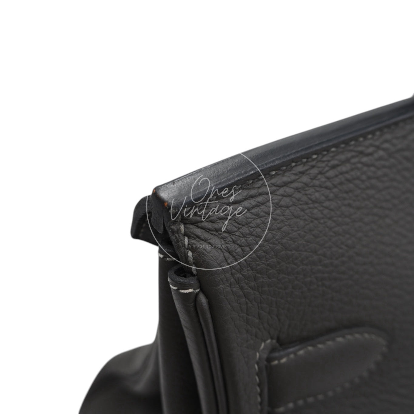 [Pre-owned] Hermes Shoulder Birkin Gris Graphite Stamp Square M