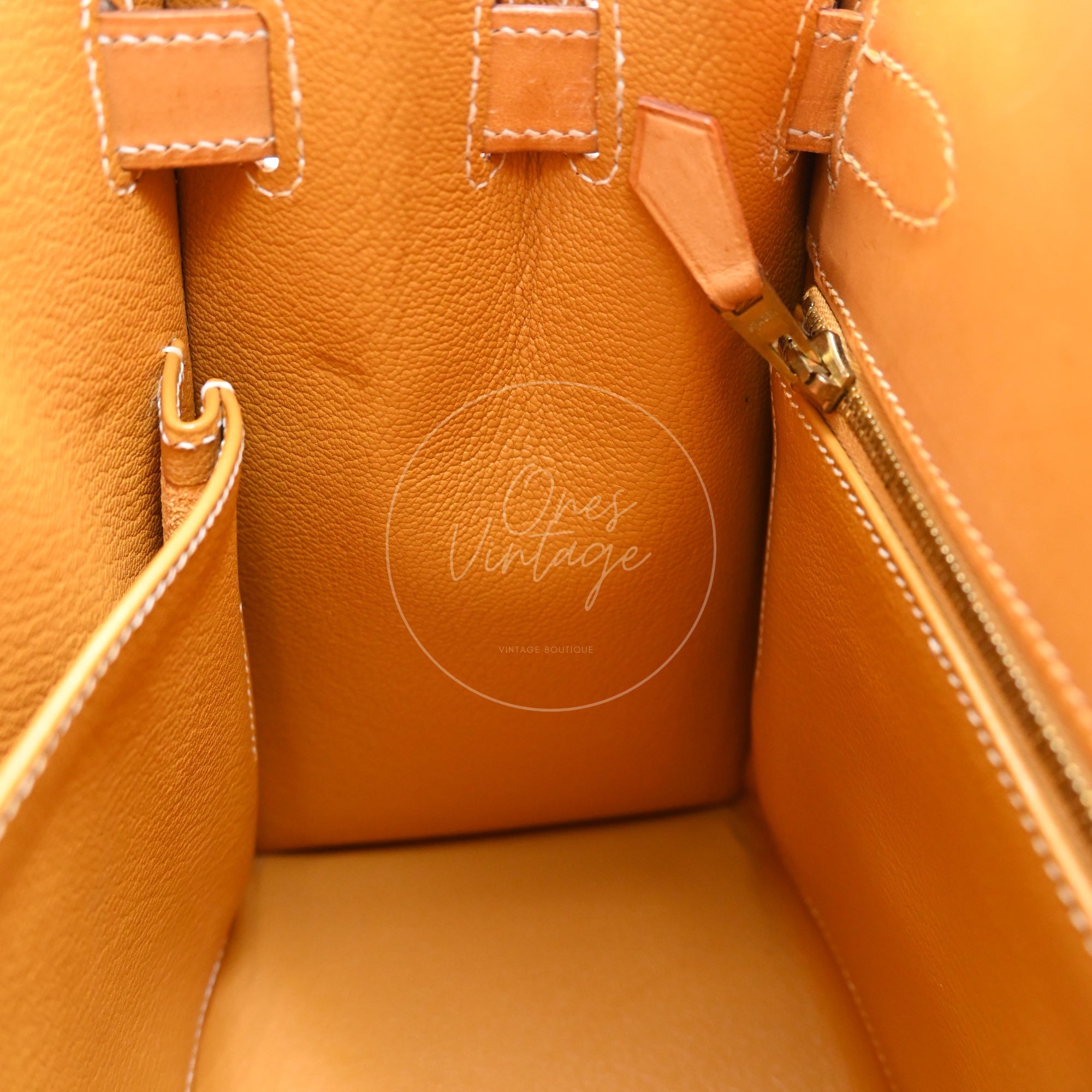 [Pre-owned] Hermes Kelly 28 Natural Sable Chamonix GHW Stamp Square G