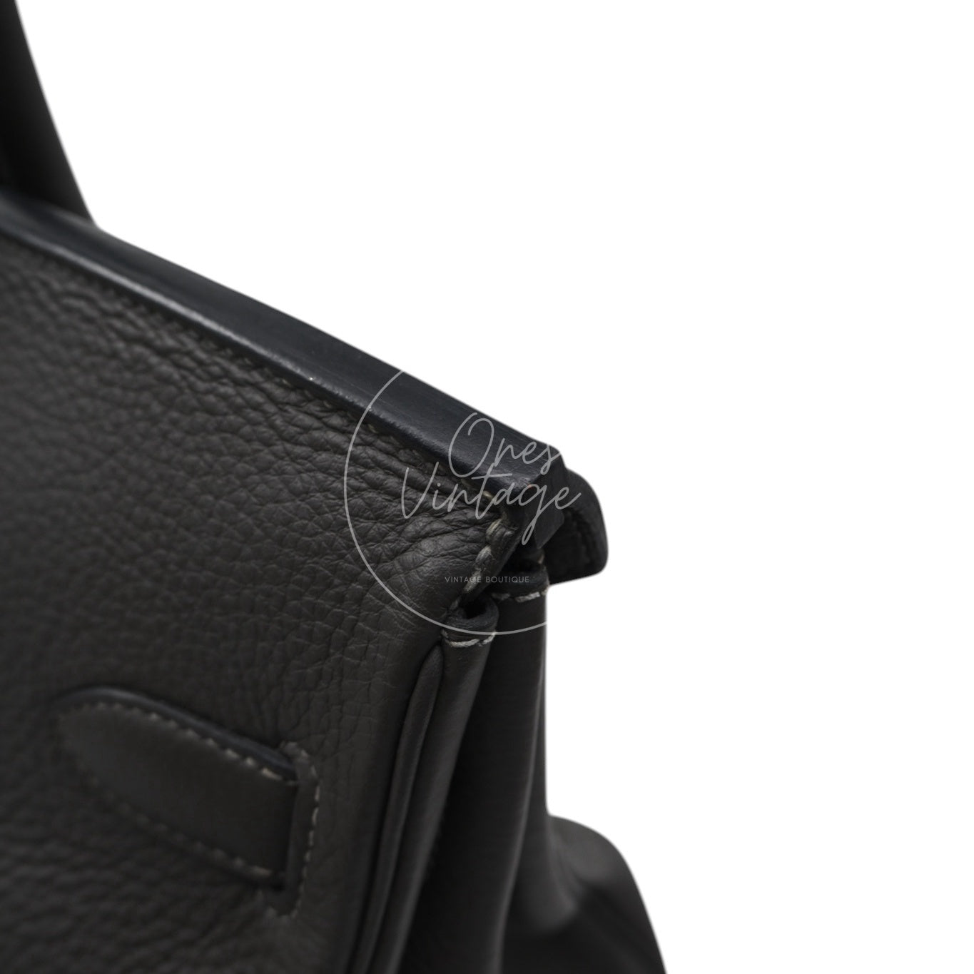 [Pre-owned] Hermes Shoulder Birkin Gris Graphite Stamp Square M