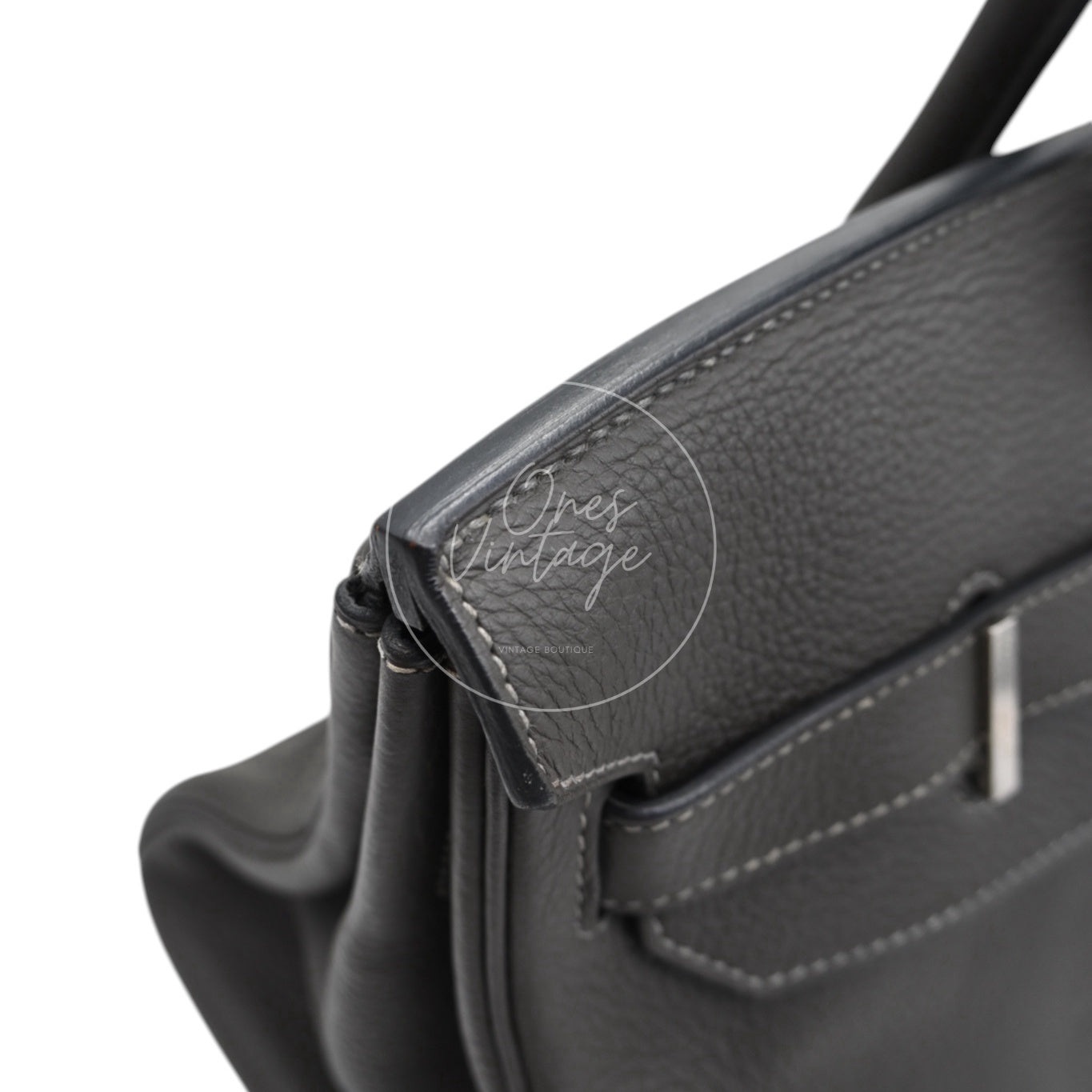 [Pre-owned] Hermes Shoulder Birkin Gris Graphite Stamp Square M