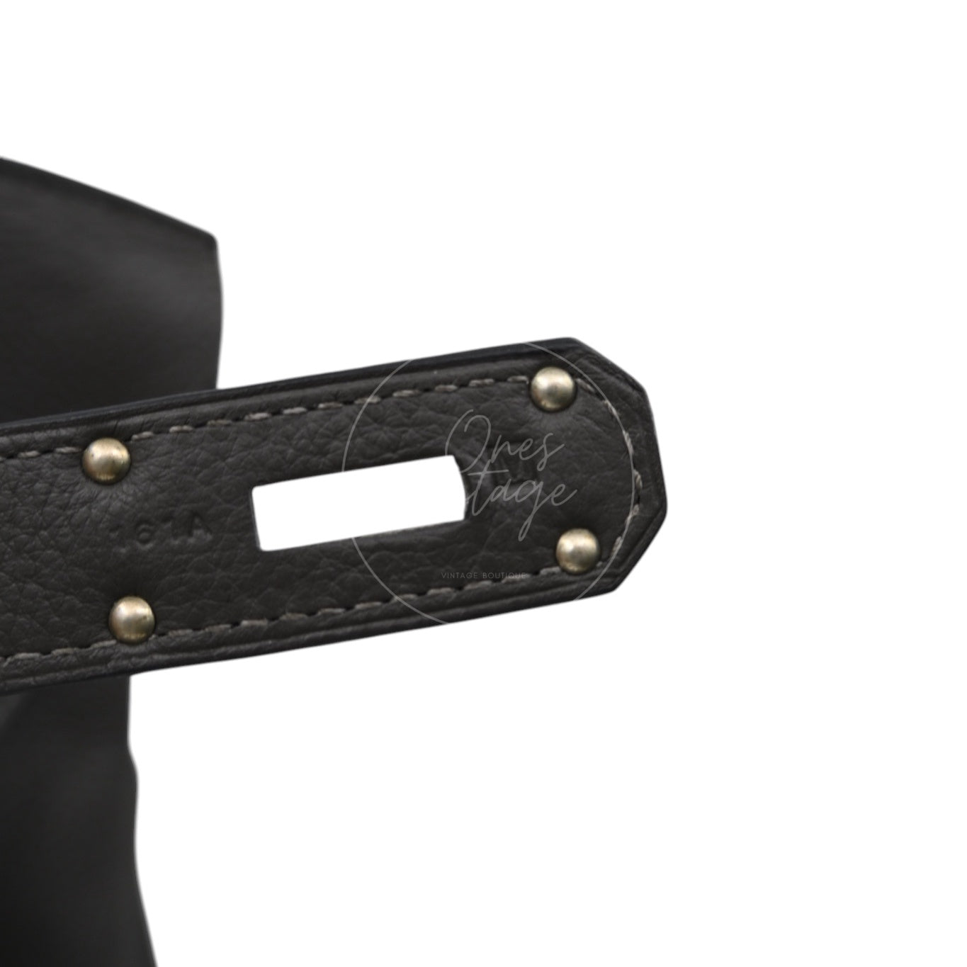 [Pre-owned] Hermes Shoulder Birkin Gris Graphite Stamp Square M