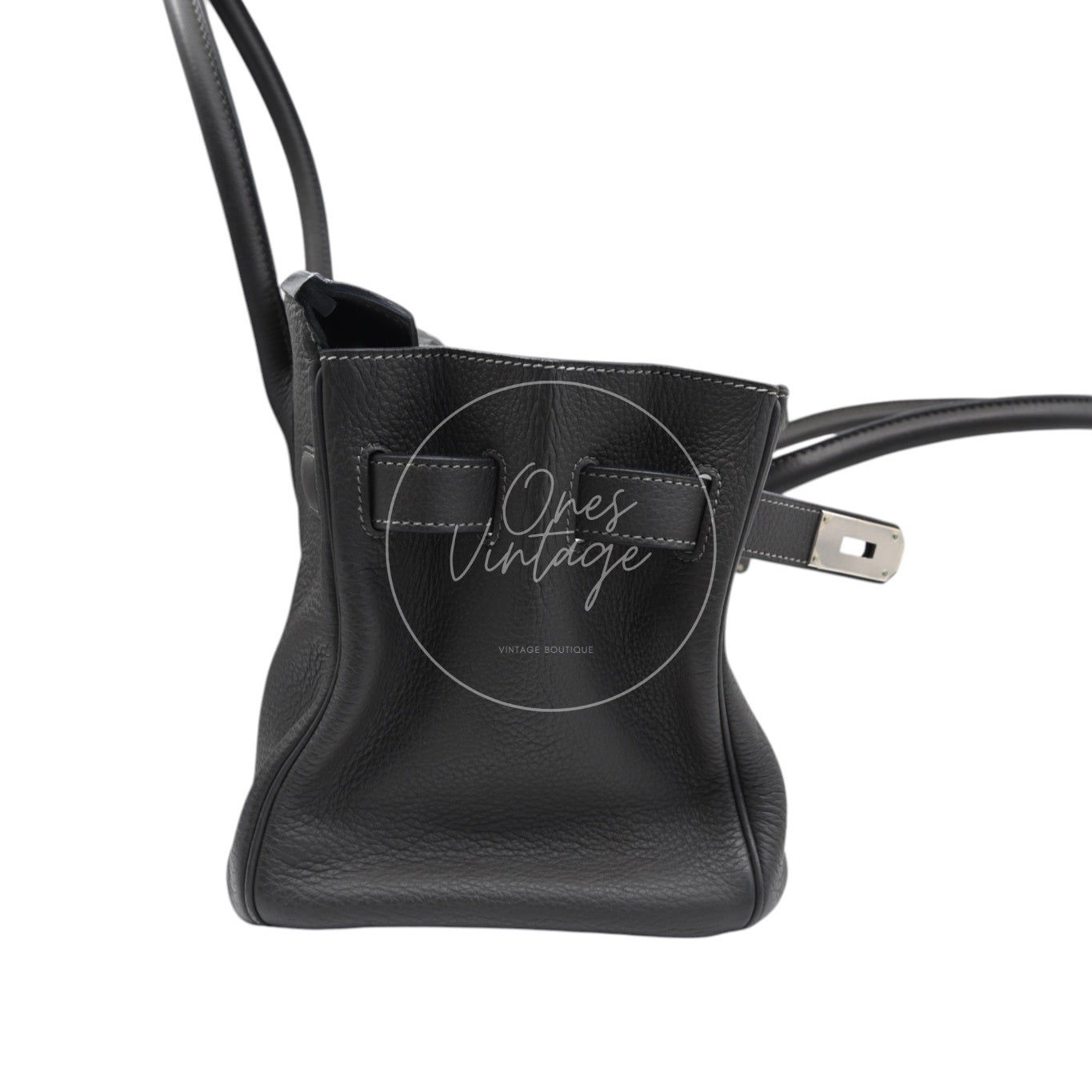 [Pre-owned] Hermes Shoulder Birkin Gris Graphite Stamp Square M