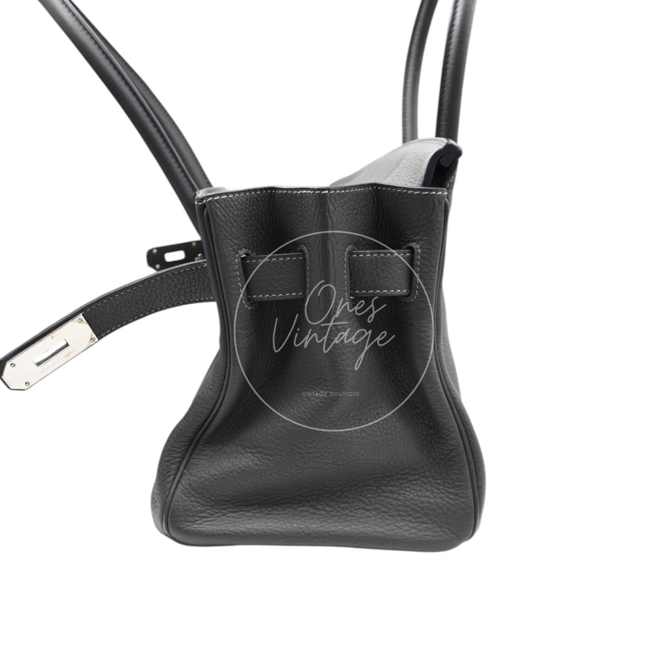 [Pre-owned] Hermes Shoulder Birkin Gris Graphite Stamp Square M