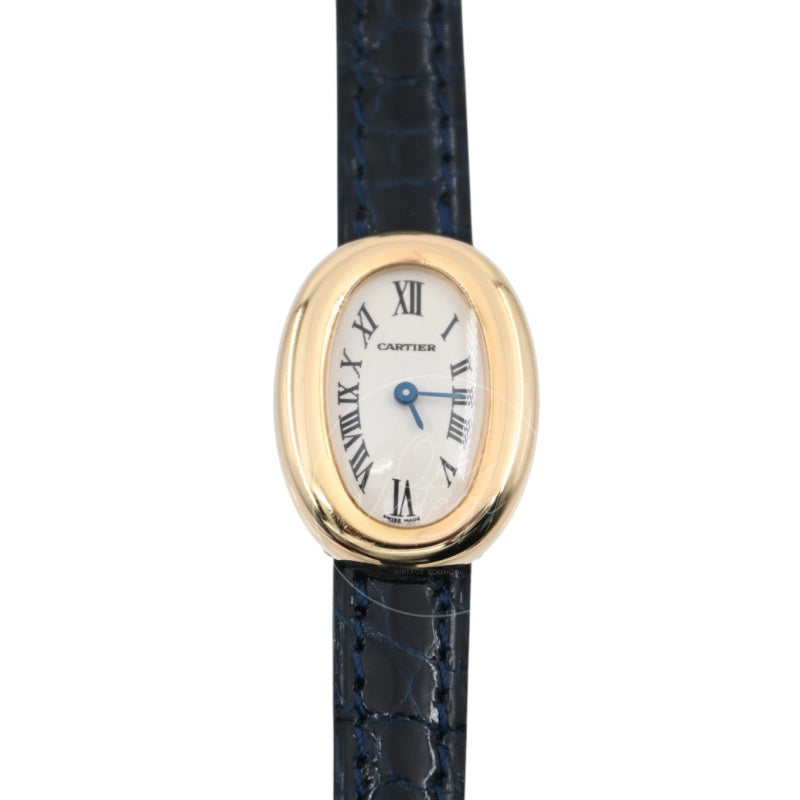 [Pre-owned] Cartier 18K Yellow Gold Mini Baignoire Watch QZ