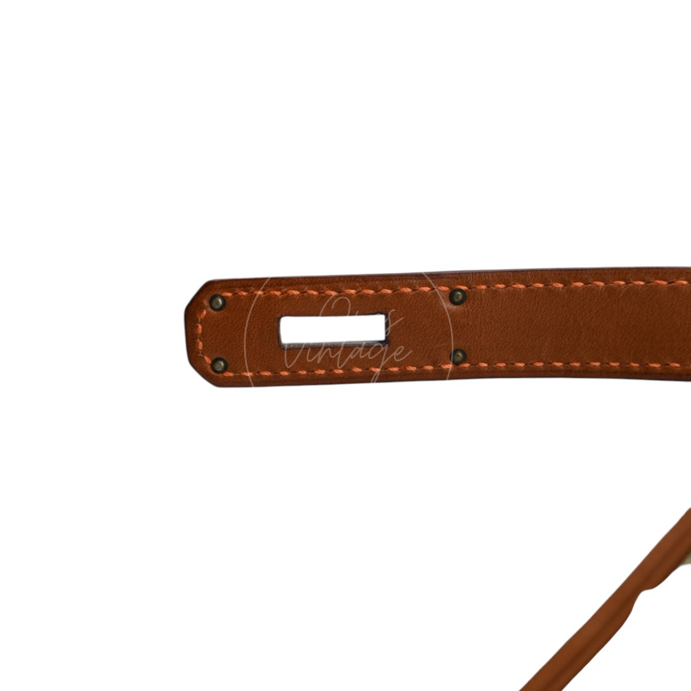 [Pre-owned] Hermes Birkin 35 Naturel Barenia and Ficelle Toile Ghillies PHW Stamp Square P