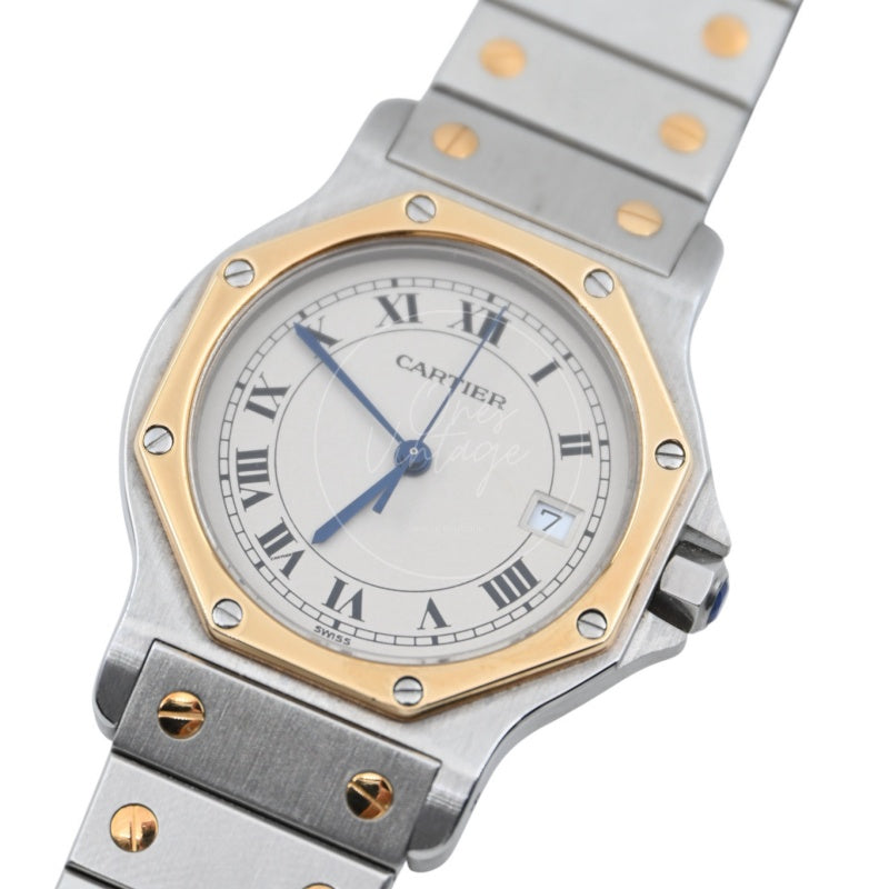 [Pre-Owned] Cartier Santos Ronde LM Gold/ST Quartz Standard QZ