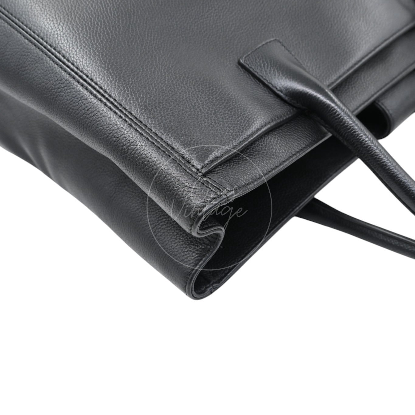 [Pre-owned] Chanel Cerf Small Black Calfskin Tote Bag GHW Series 16