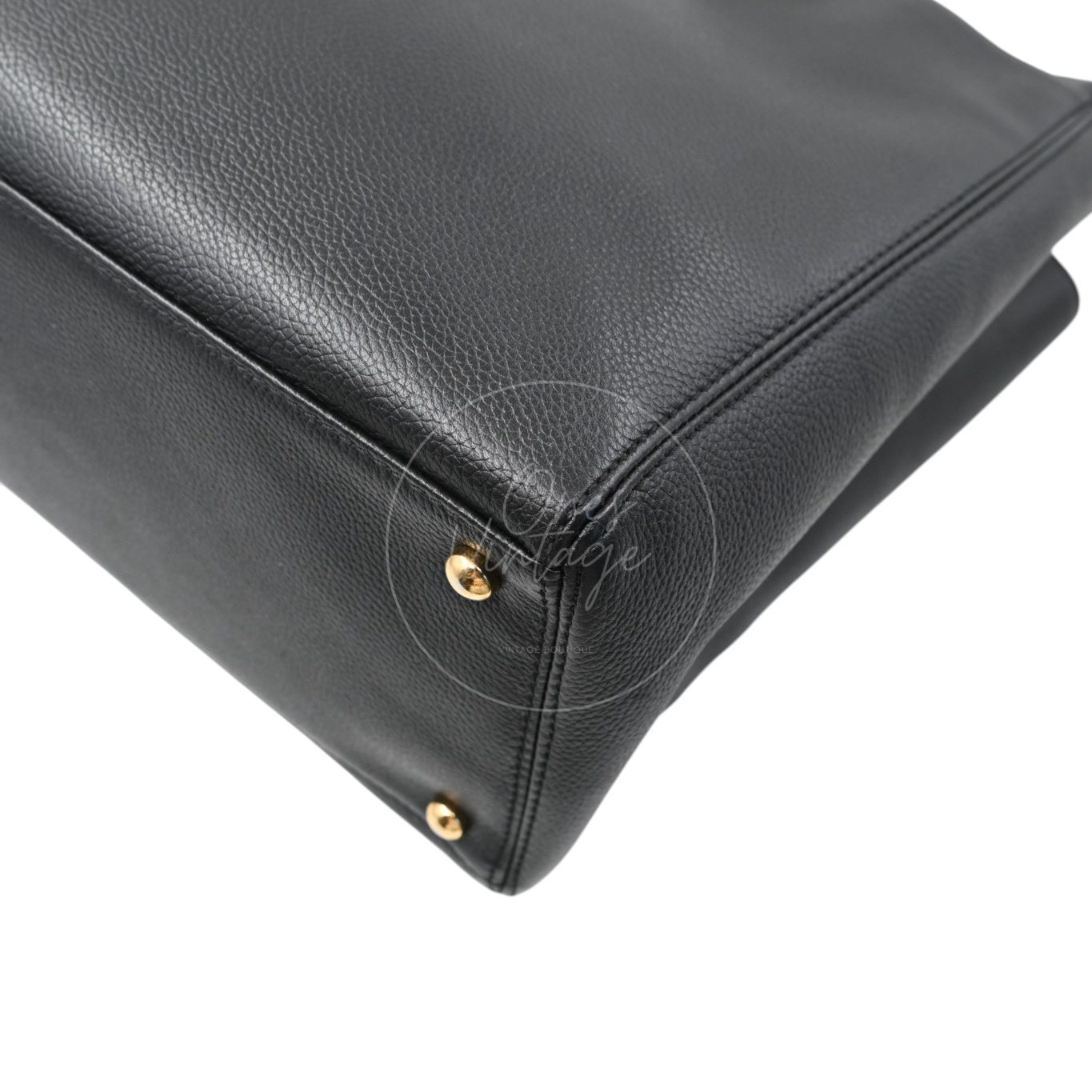 [Pre-owned] Chanel Cerf Small Black Calfskin Tote Bag GHW Series 16