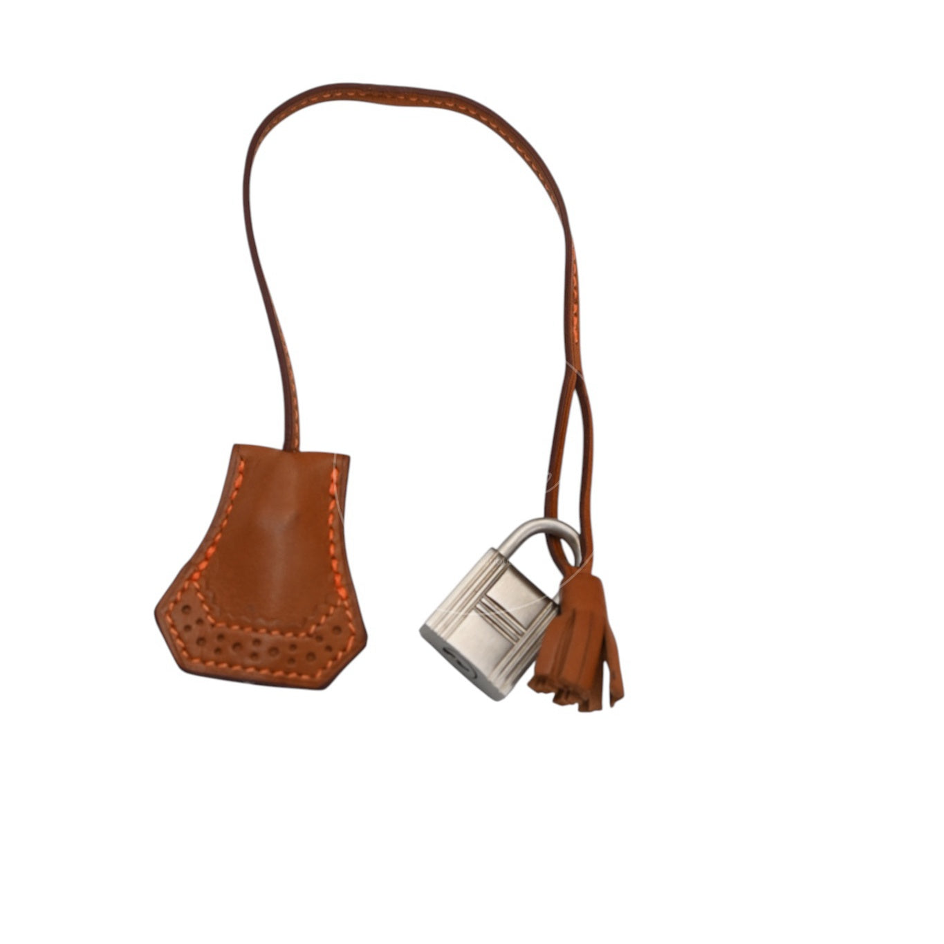 [Pre-owned] Hermes Birkin 35 Naturel Barenia and Ficelle Toile Ghillies PHW Stamp Square P