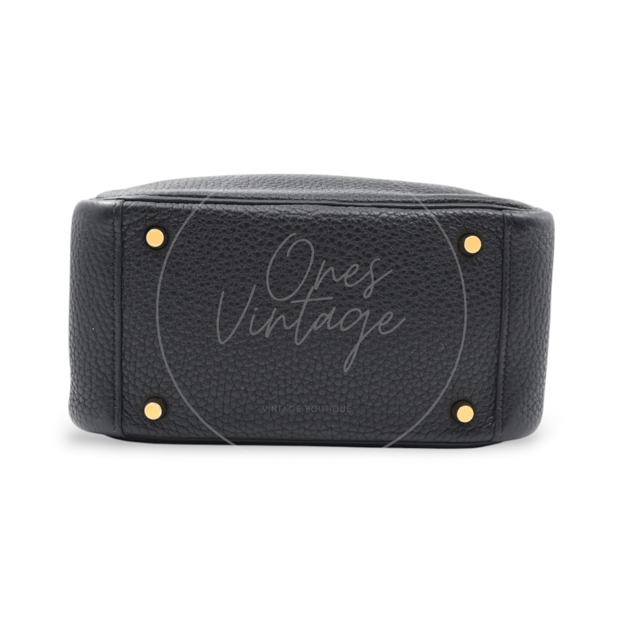 [Pre-owned] Hermes Mini Lindy Black Evercolor GHW Stamp Y