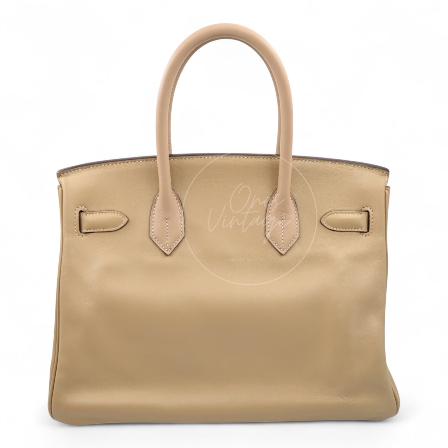 [Per-Owned] Hermes Birkin 25 PHW  1F Argile Square M