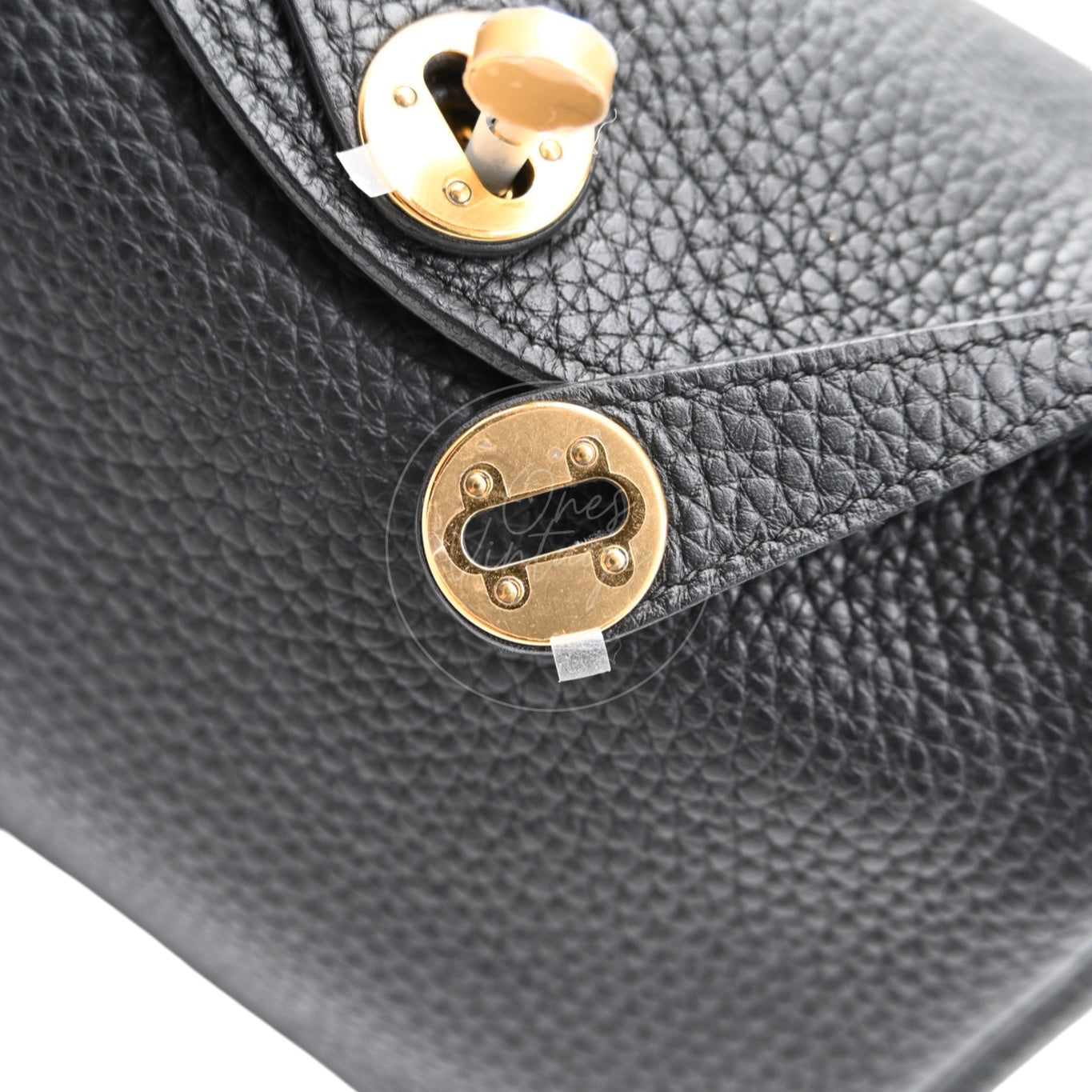 [Pre-owned] Hermes Mini Lindy Black Evercolor GHW Stamp Y