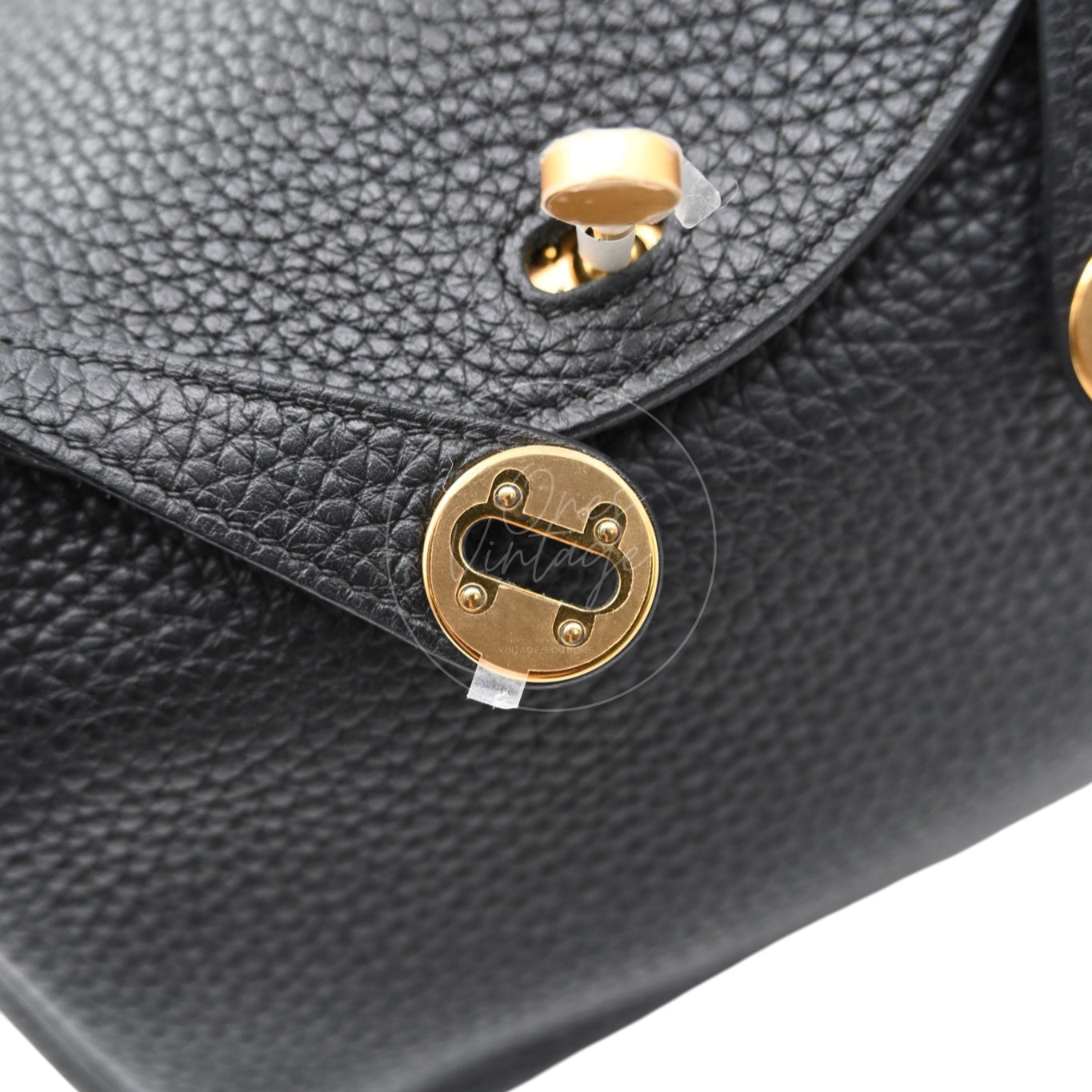 [Pre-owned] Hermes Mini Lindy Black Evercolor GHW Stamp Y