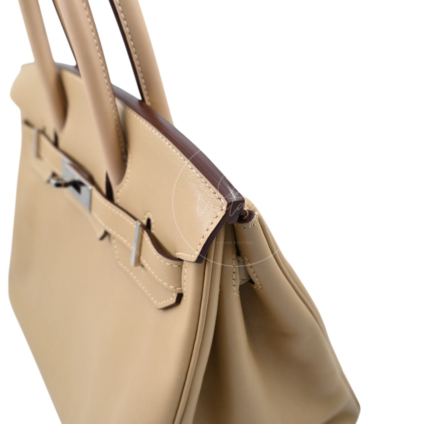 [Pre-Owned] Hermes Birkin 25 PHW 1F Argile Square M