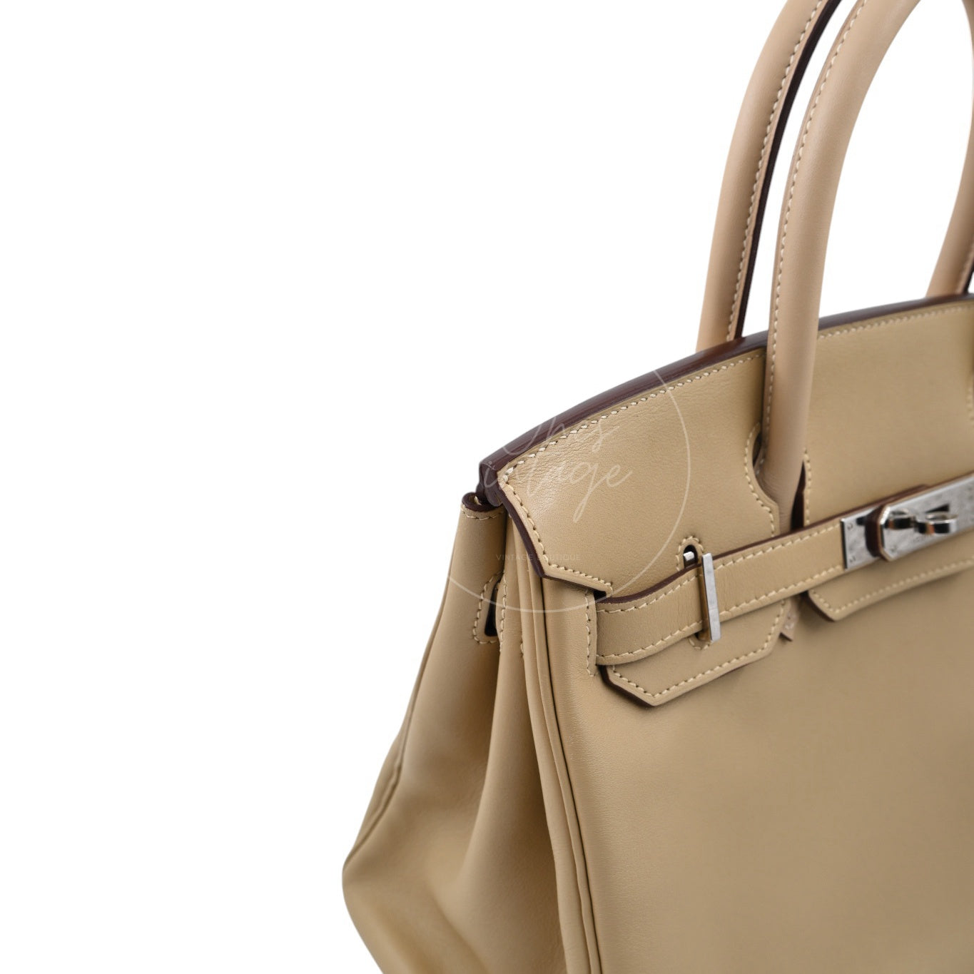 [Pre-Owned] Hermes Birkin 25 PHW 1F Argile Square M