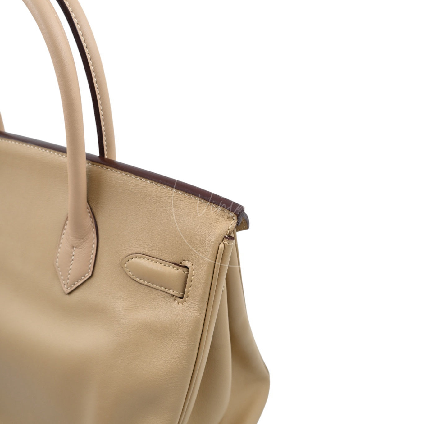 [Pre-Owned] Hermes Birkin 25 PHW 1F Argile Square M