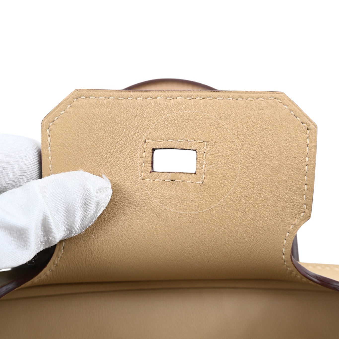 [Pre-Owned] Hermes Birkin 25 PHW 1F Argile Square M