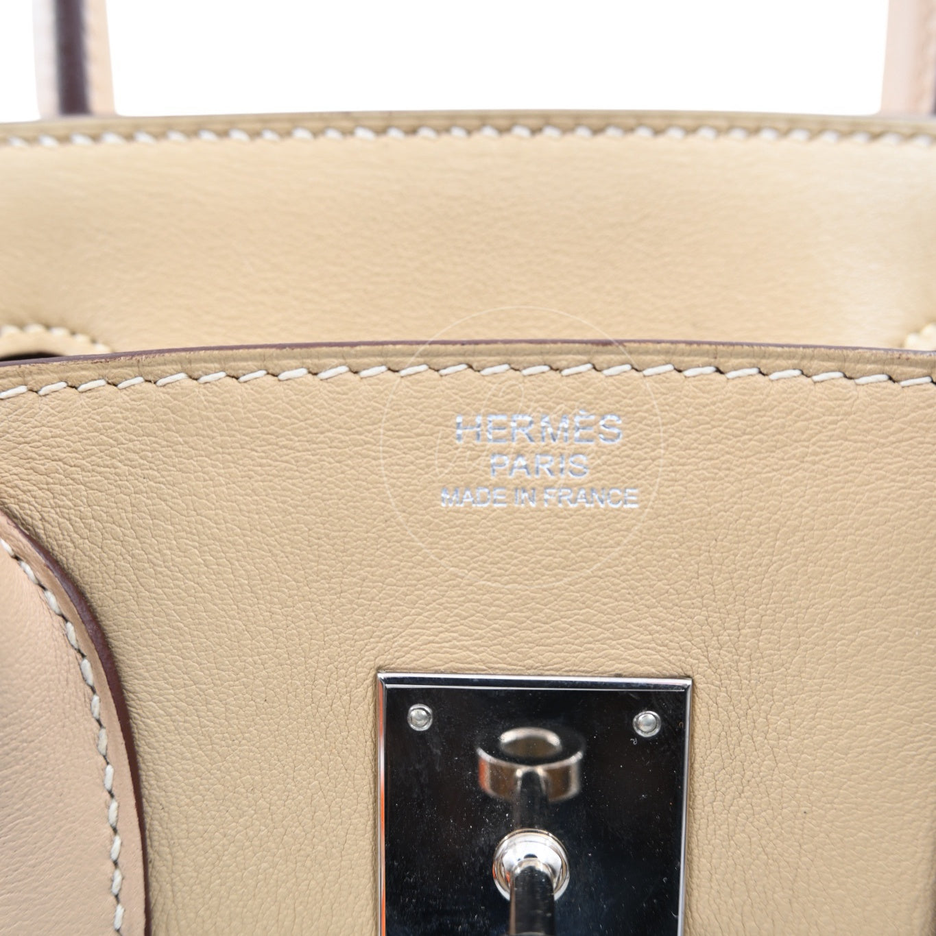 [Pre-Owned] Hermes Birkin 25 PHW 1F Argile Square M