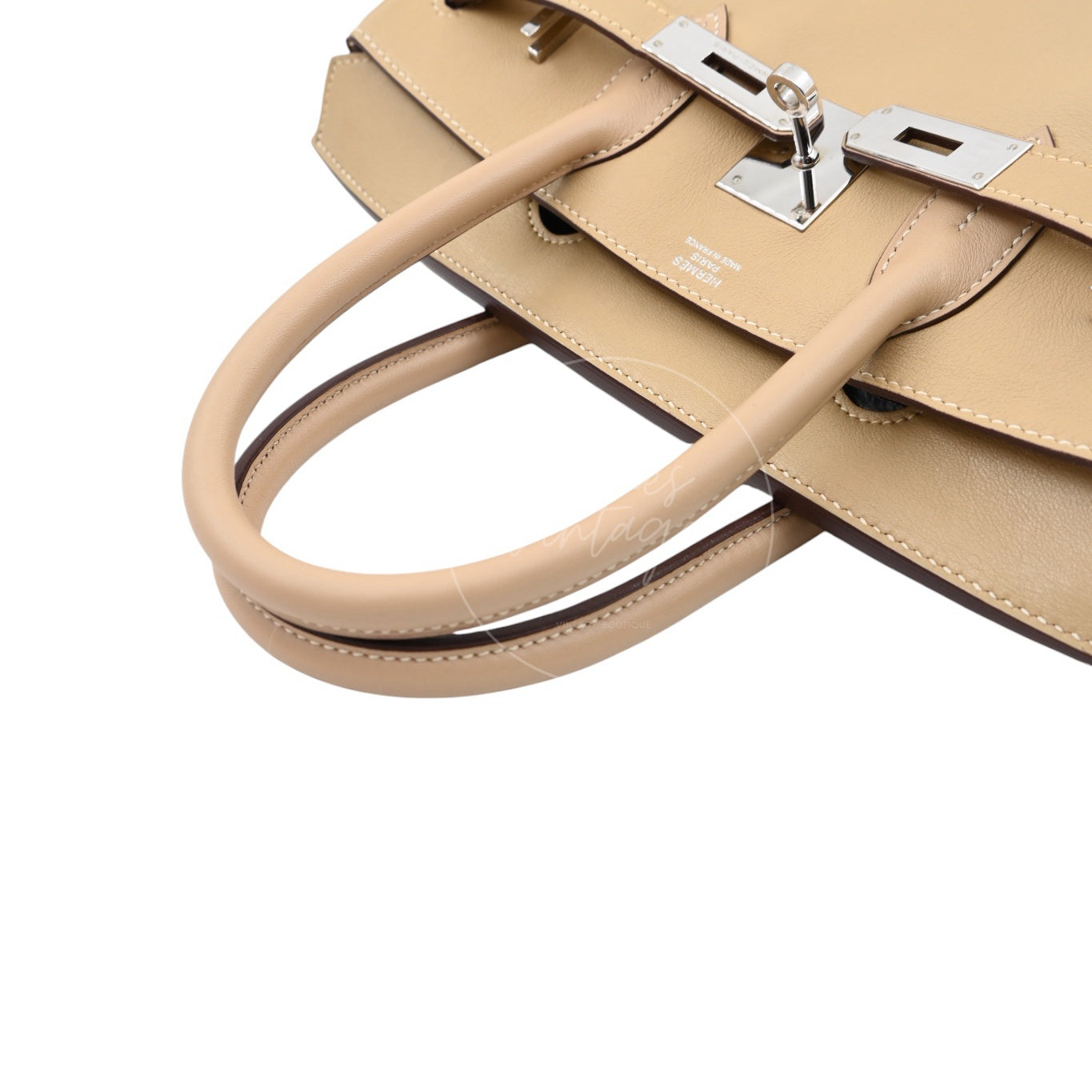 [Pre-Owned] Hermes Birkin 25 PHW 1F Argile Square M