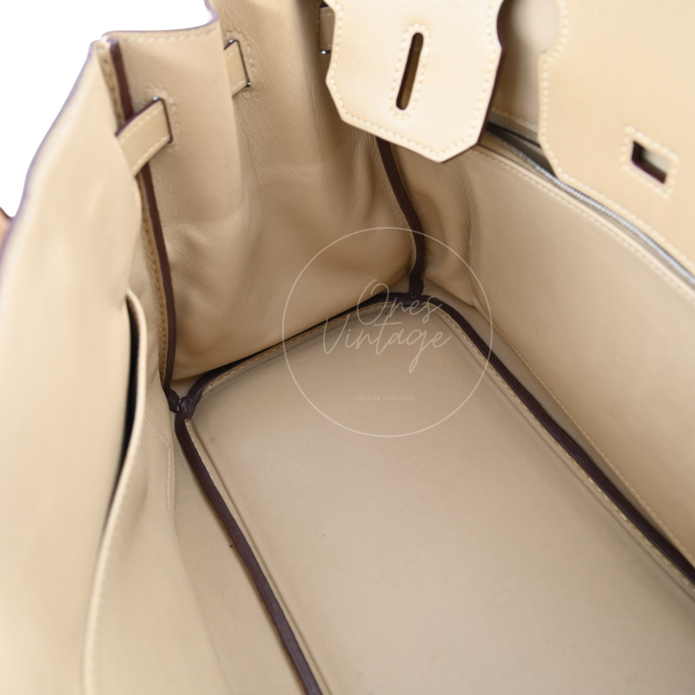 [Pre-Owned] Hermes Birkin 25 PHW 1F Argile Square M